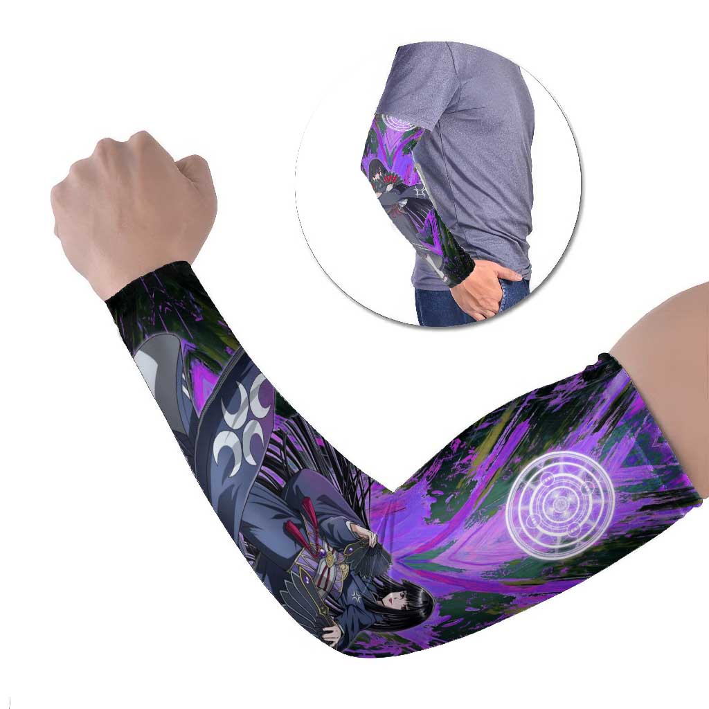 Glass The Rising of the Shield Hero Arm Sleeves with Elegant Battle Kimono and Spirit Energy Circle Design - The Mazicc