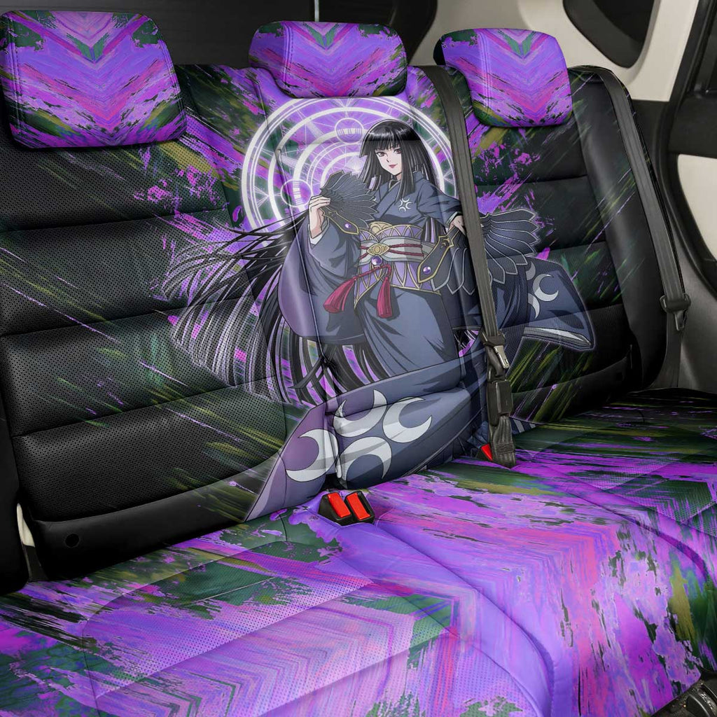Glass The Rising of the Shield Hero Back Car Seat Cover with Elegant Battle Kimono and Spirit Energy Circle Design - The Mazicc