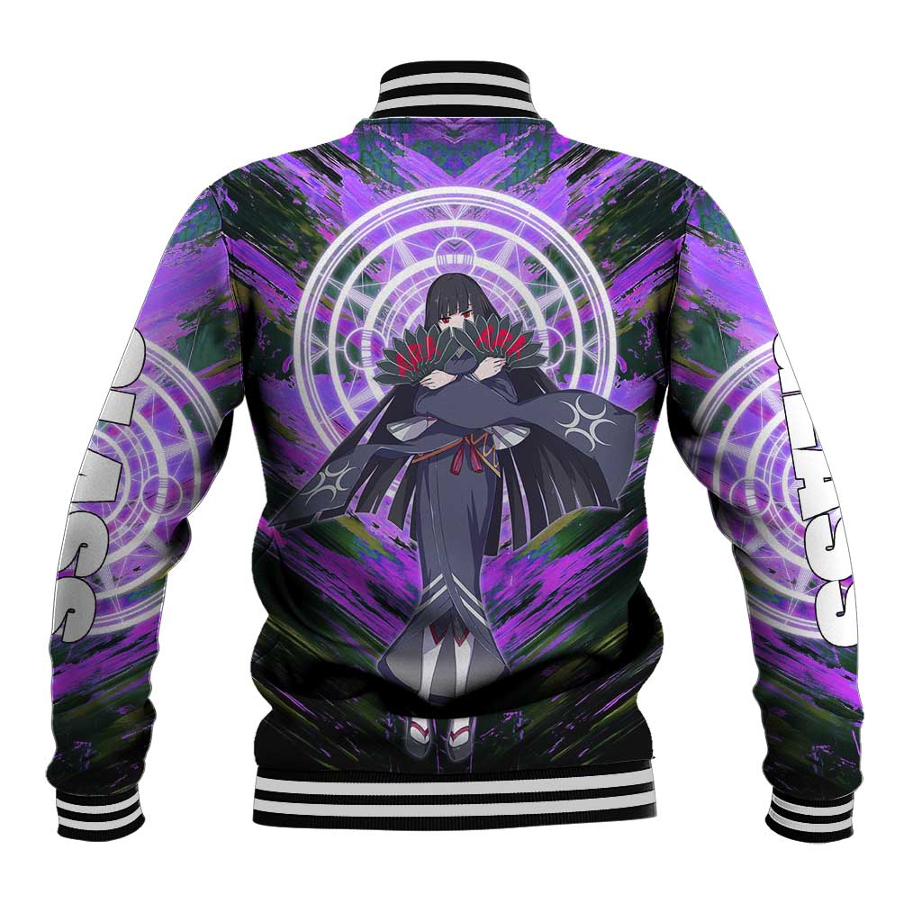 Glass The Rising of the Shield Hero Baseball Jacket with Elegant Battle Kimono and Spirit Energy Circle Design - The Mazicc