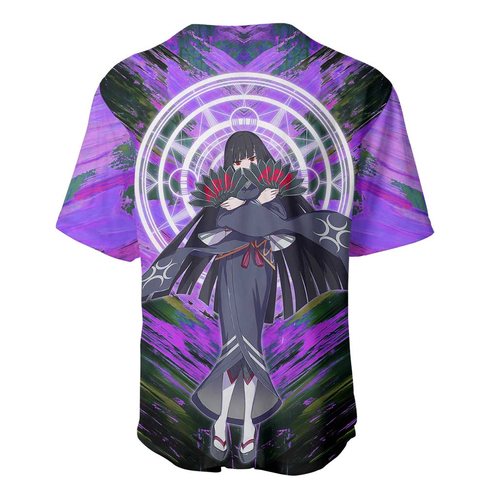 Glass The Rising of the Shield Hero Baseball Jersey with Elegant Battle Kimono and Spirit Energy Circle Design - The Mazicc