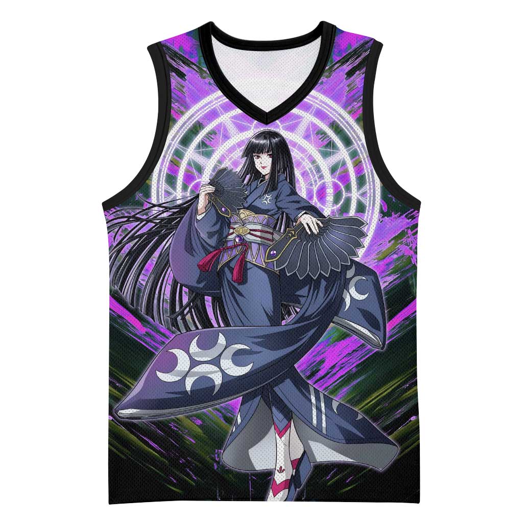 Glass The Rising of the Shield Hero Basketball Jersey with Elegant Battle Kimono and Spirit Energy Circle Design - The Mazicc