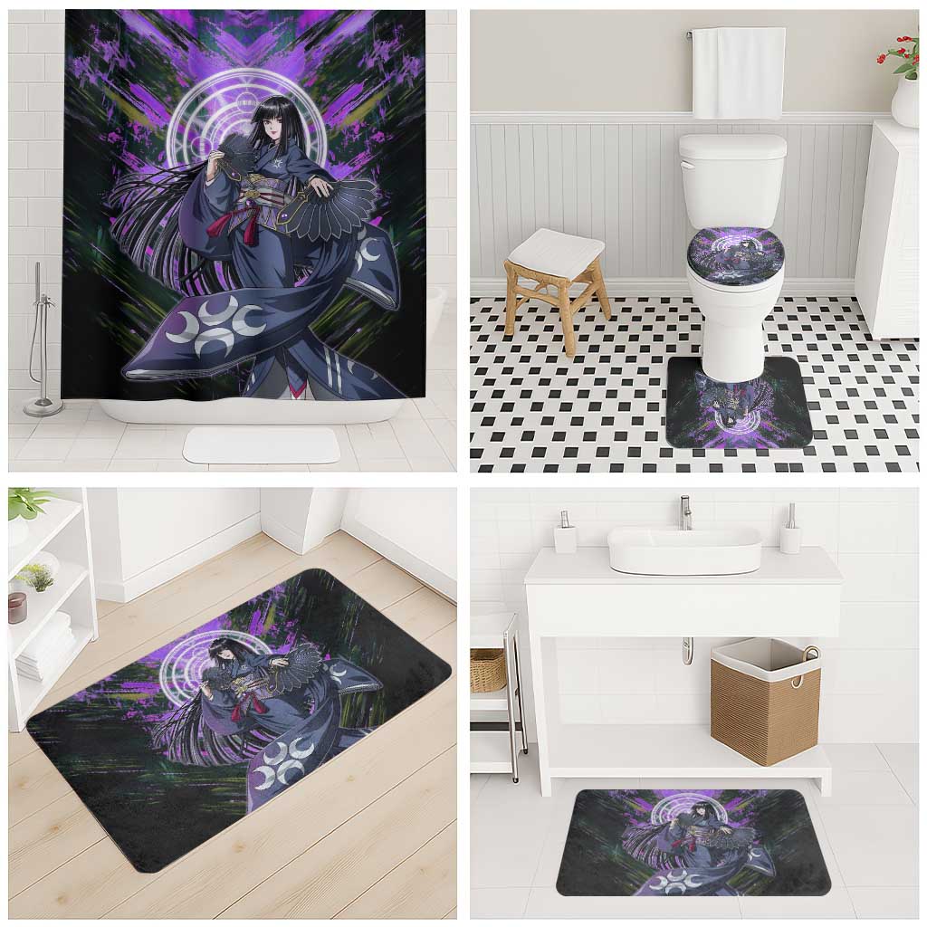 Glass The Rising of the Shield Hero Bathroom Set with Elegant Battle Kimono and Spirit Energy Circle Design - The Mazicc