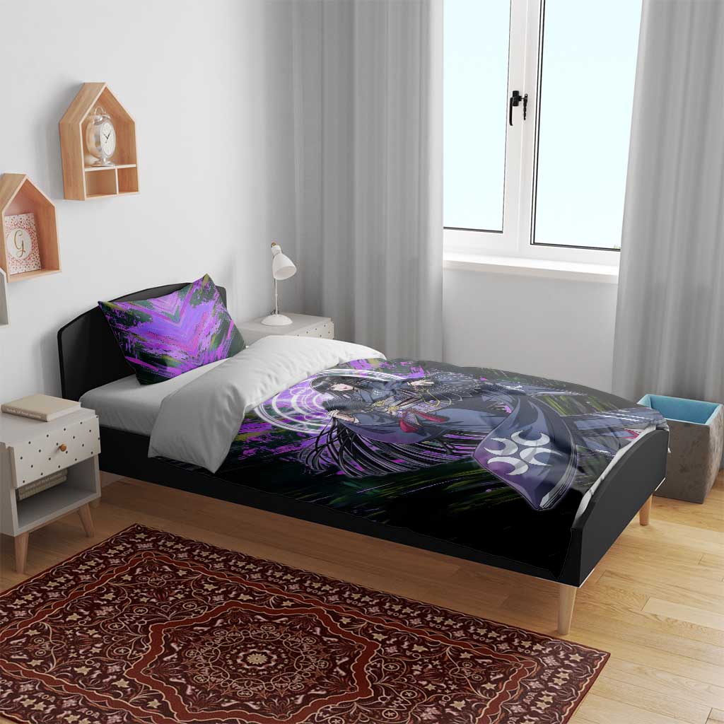 Glass The Rising of the Shield Hero Bedding Set with Elegant Battle Kimono and Spirit Energy Circle Design - The Mazicc
