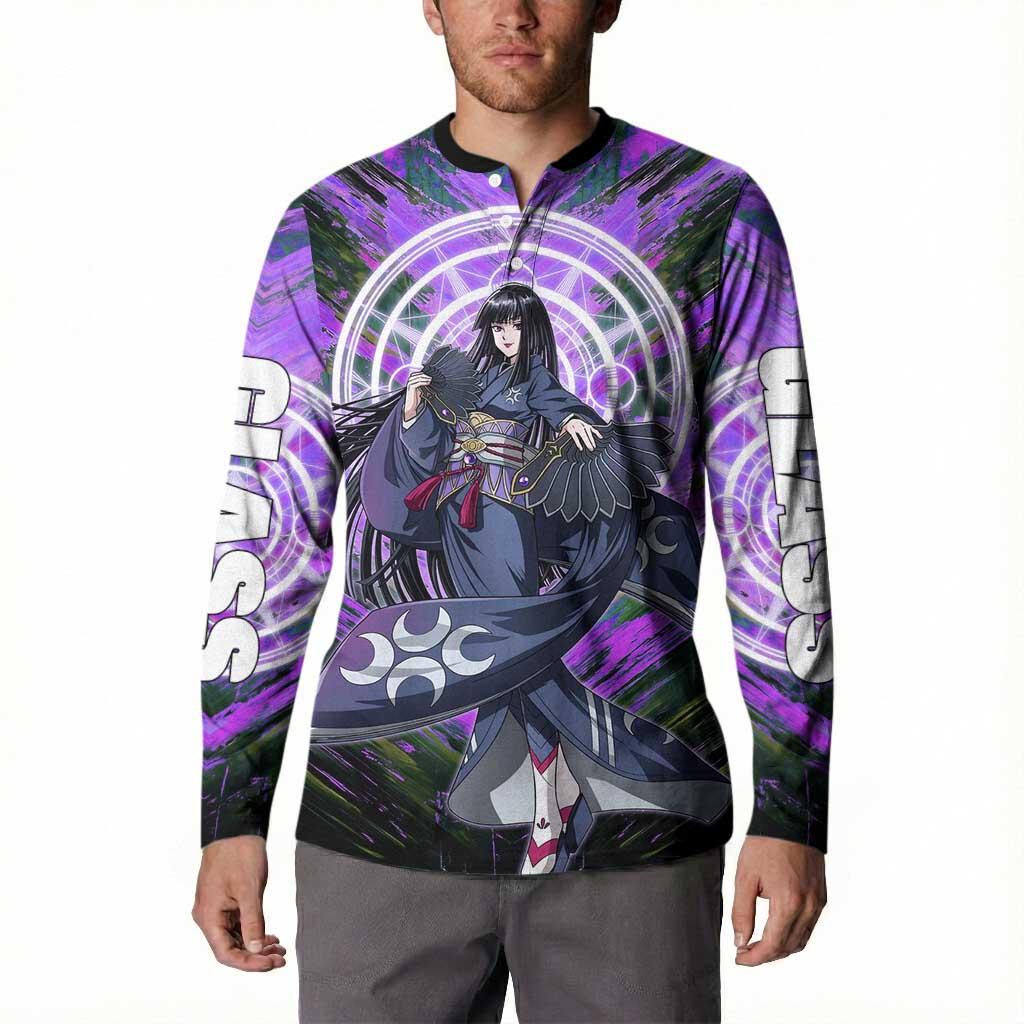 Glass The Rising of the Shield Hero Button Sweatshirt with Elegant Battle Kimono and Spirit Energy Circle Design - The Mazicc