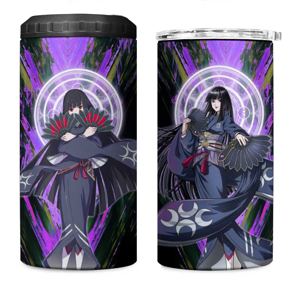 Glass The Rising of the Shield Hero 4 in 1 Can Cooler Tumbler with Elegant Battle Kimono and Spirit Energy Circle Design - The Mazicc