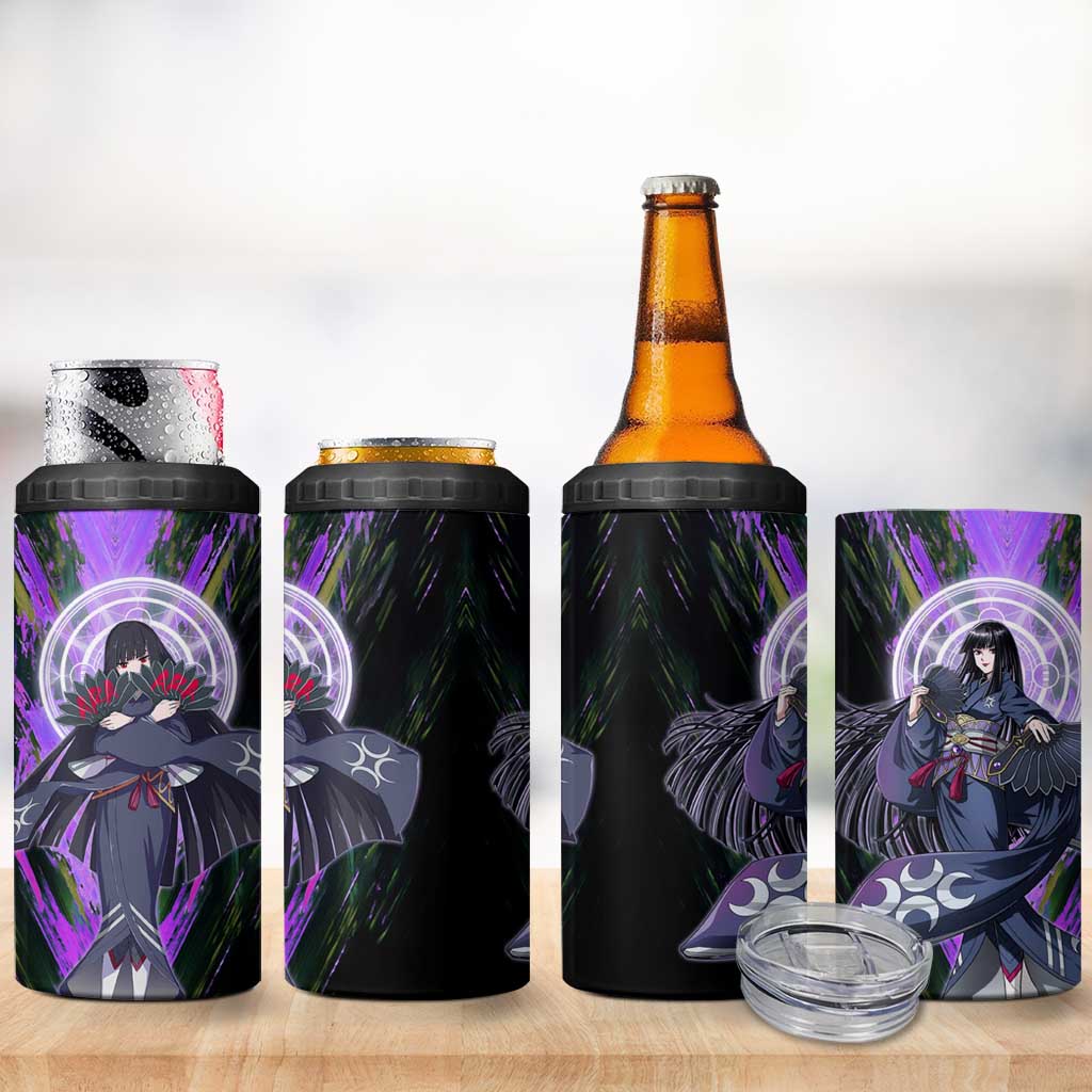 Glass The Rising of the Shield Hero 4 in 1 Can Cooler Tumbler with Elegant Battle Kimono and Spirit Energy Circle Design - The Mazicc