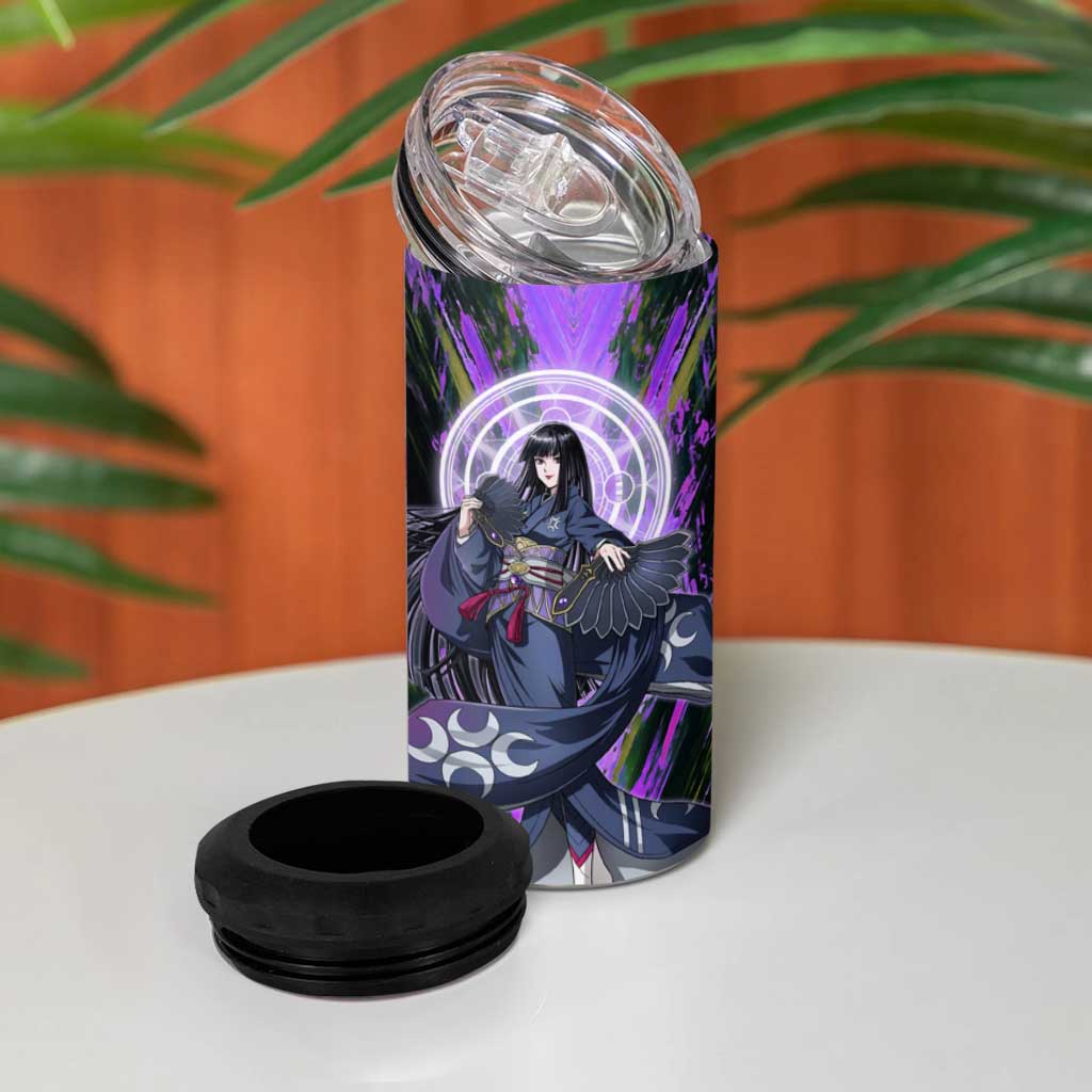 Glass The Rising of the Shield Hero 4 in 1 Can Cooler Tumbler with Elegant Battle Kimono and Spirit Energy Circle Design - The Mazicc