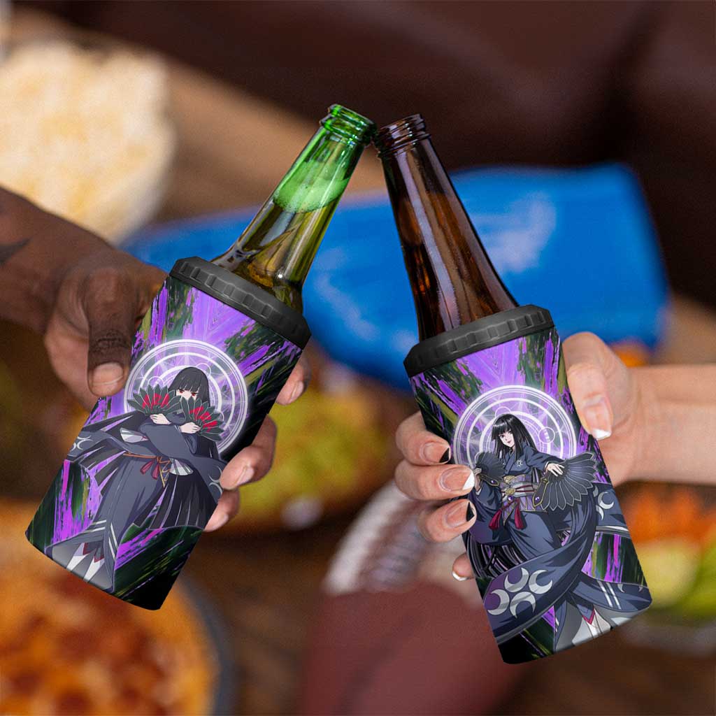 Glass The Rising of the Shield Hero 4 in 1 Can Cooler Tumbler with Elegant Battle Kimono and Spirit Energy Circle Design - The Mazicc