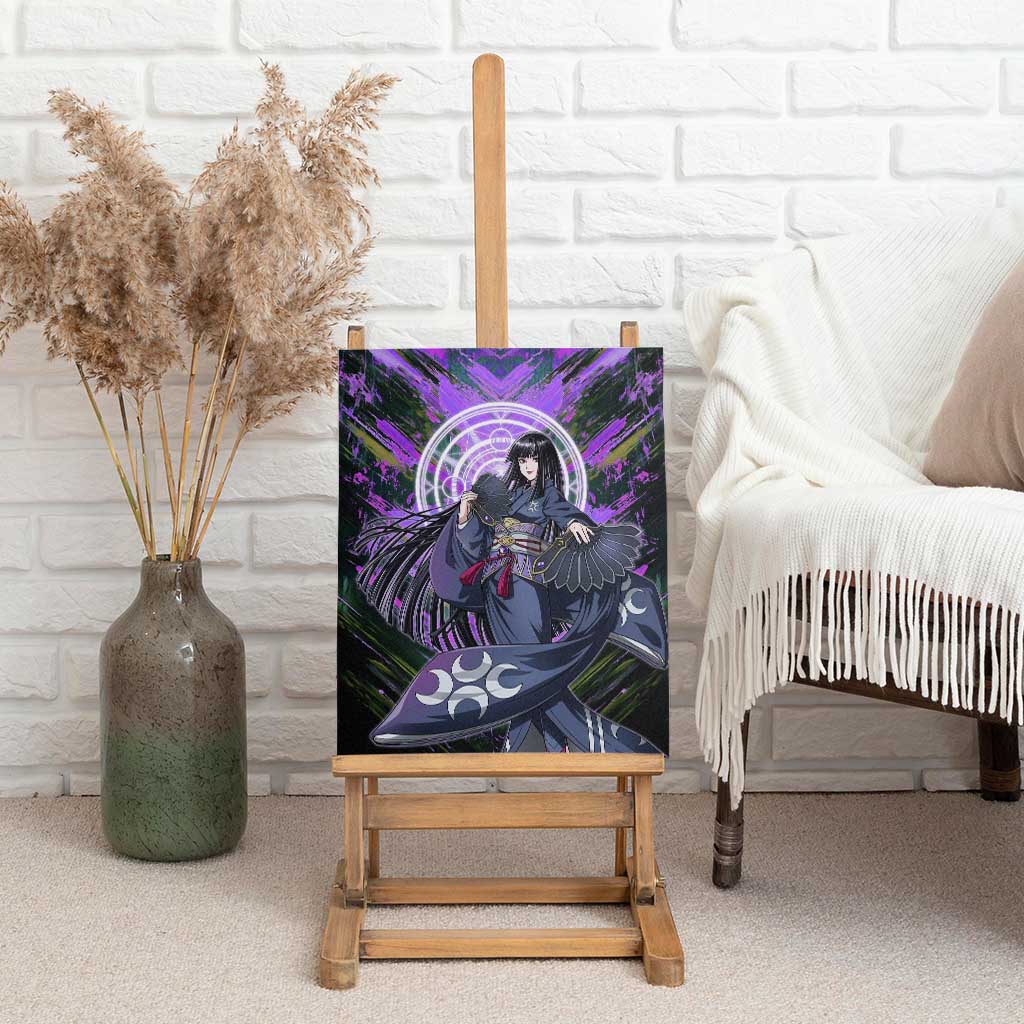 Glass The Rising of the Shield Hero Canvas Wall Art with Elegant Battle Kimono and Spirit Energy Circle Design - The Mazicc