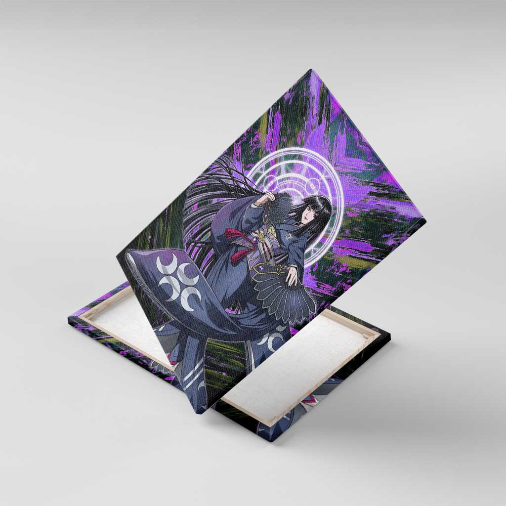 Glass The Rising of the Shield Hero Canvas Wall Art with Elegant Battle Kimono and Spirit Energy Circle Design - The Mazicc