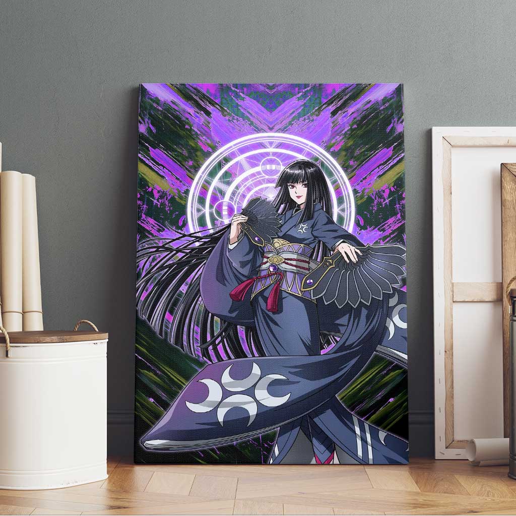 Glass The Rising of the Shield Hero Canvas Wall Art with Elegant Battle Kimono and Spirit Energy Circle Design - The Mazicc