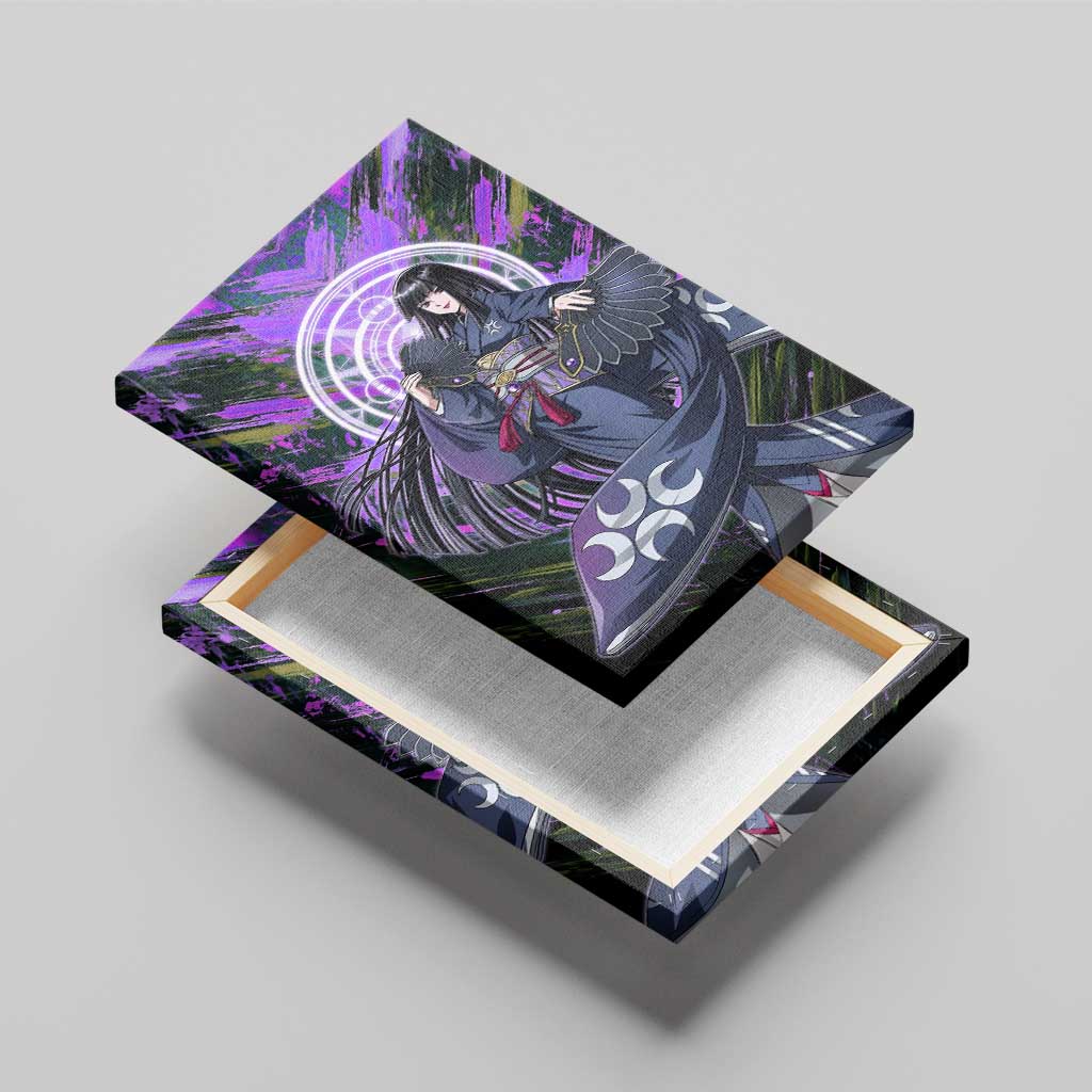 Glass The Rising of the Shield Hero Canvas Wall Art with Elegant Battle Kimono and Spirit Energy Circle Design - The Mazicc