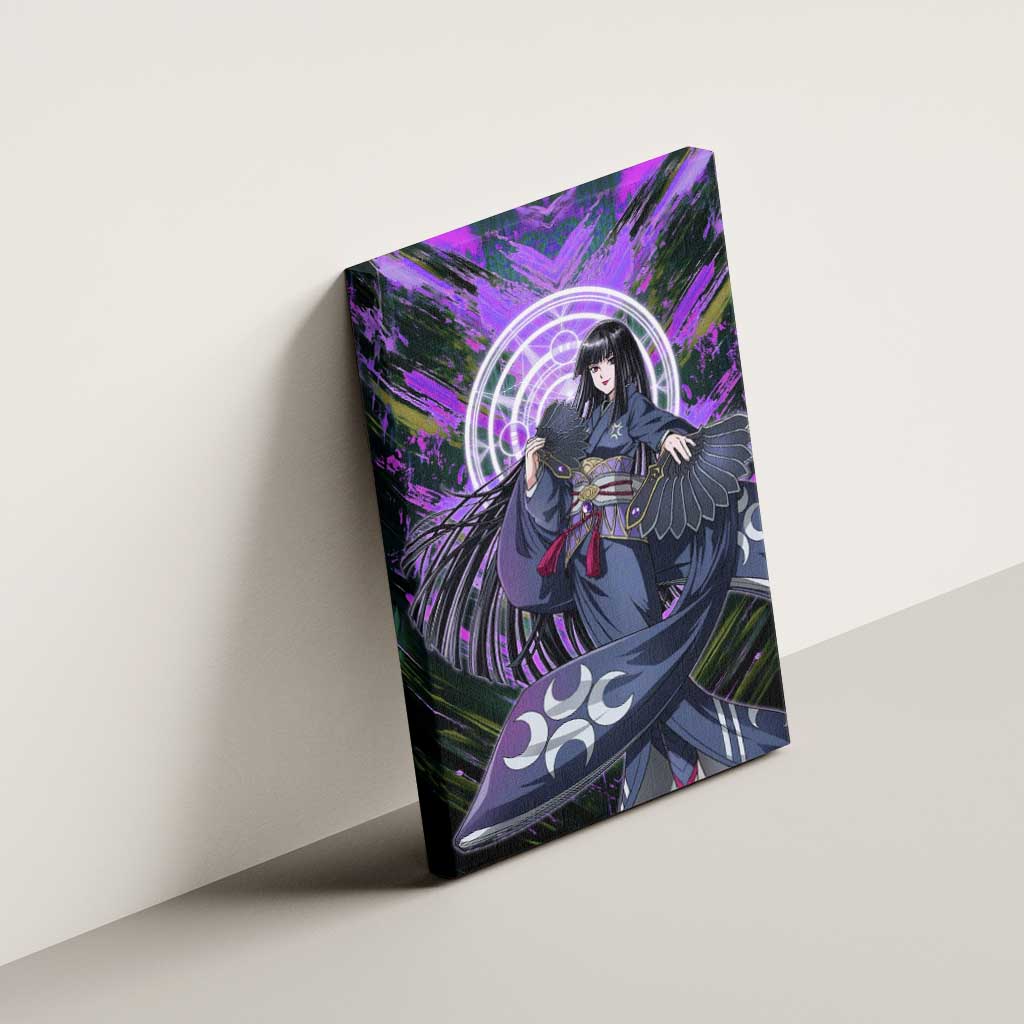Glass The Rising of the Shield Hero Canvas Wall Art with Elegant Battle Kimono and Spirit Energy Circle Design - The Mazicc