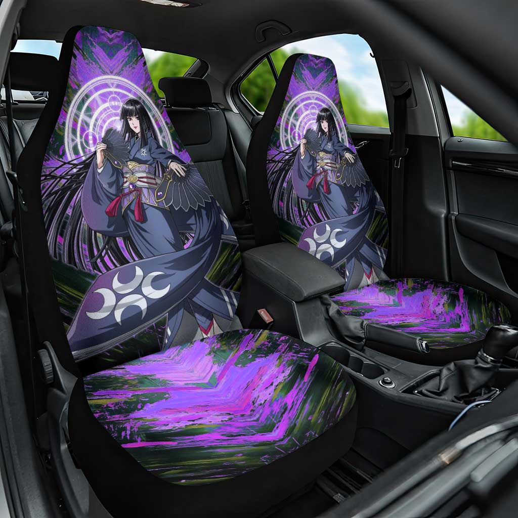 Glass The Rising of the Shield Hero Car Seat Cover with Elegant Battle Kimono and Spirit Energy Circle Design - The Mazicc