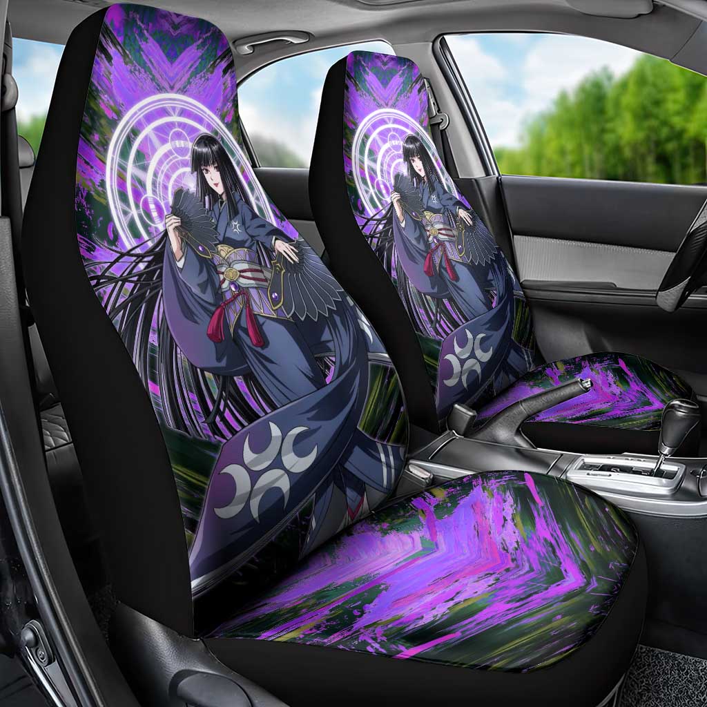 Glass The Rising of the Shield Hero Car Seat Cover with Elegant Battle Kimono and Spirit Energy Circle Design - The Mazicc