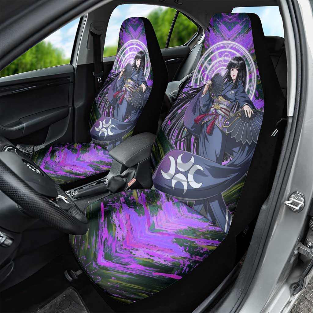 Glass The Rising of the Shield Hero Car Seat Cover with Elegant Battle Kimono and Spirit Energy Circle Design - The Mazicc