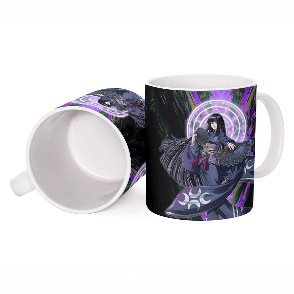 Glass The Rising of the Shield Hero Ceramic Mug with Elegant Battle Kimono and Spirit Energy Circle Design - The Mazicc