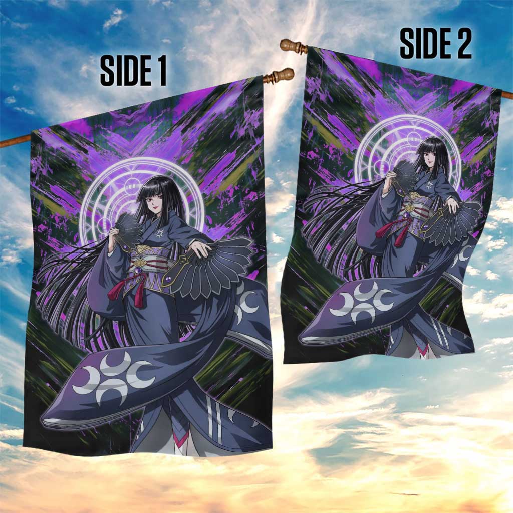 Glass The Rising of the Shield Hero Garden Flag with Elegant Battle Kimono and Spirit Energy Circle Design - The Mazicc