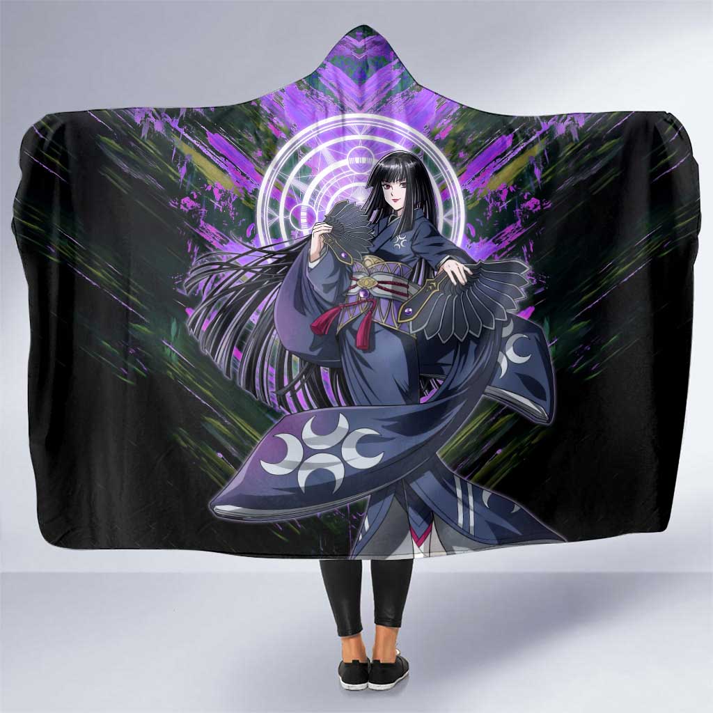 Glass The Rising of the Shield Hero Hooded Blanket with Elegant Battle Kimono and Spirit Energy Circle Design - The Mazicc
