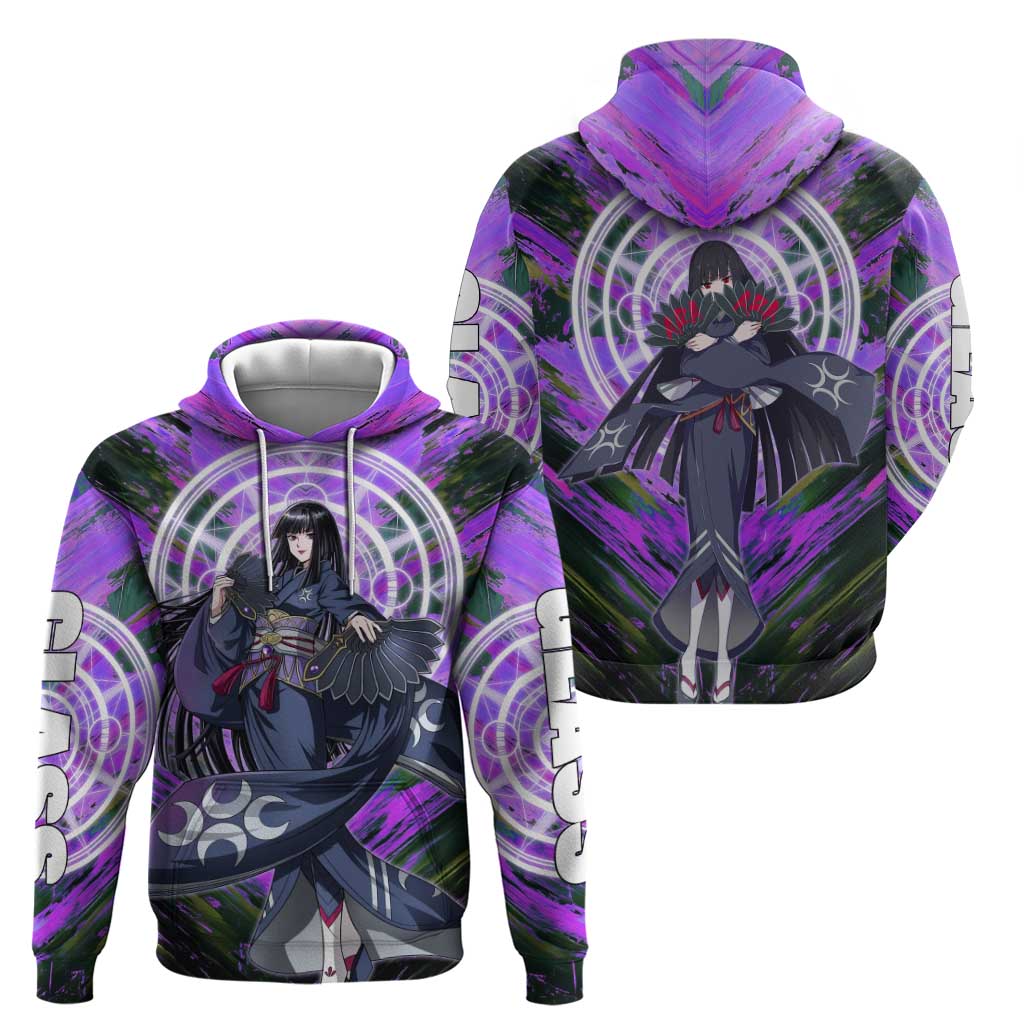 Glass The Rising of the Shield Hero Hoodie with Elegant Battle Kimono and Spirit Energy Circle Design - The Mazicc