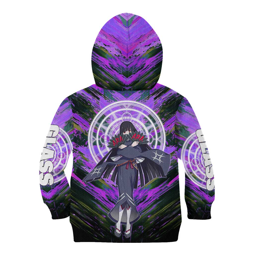 Glass The Rising of the Shield Hero Kid Hoodie with Elegant Battle Kimono and Spirit Energy Circle Design - The Mazicc