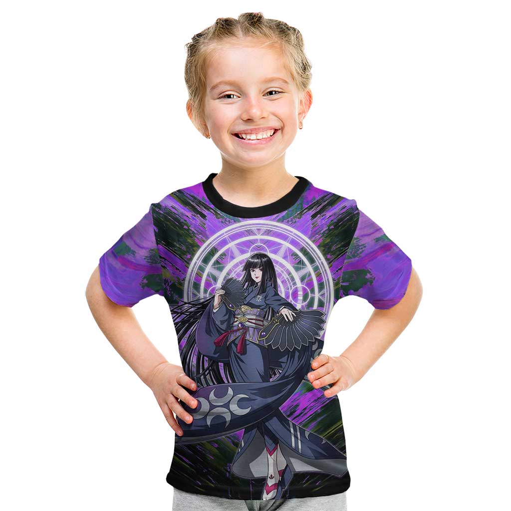 Glass The Rising of the Shield Hero Kid T Shirt with Elegant Battle Kimono and Spirit Energy Circle Design - The Mazicc