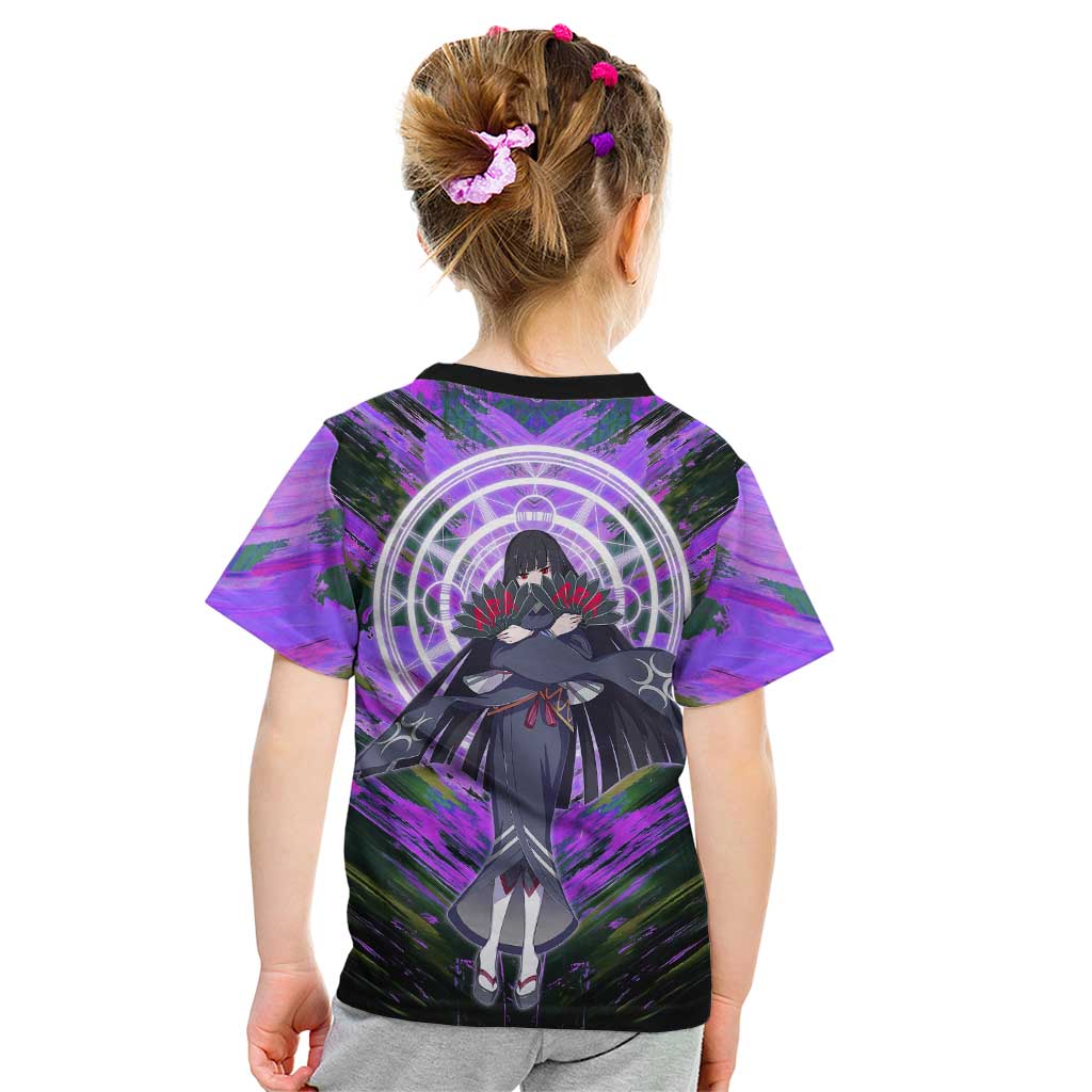 Glass The Rising of the Shield Hero Kid T Shirt with Elegant Battle Kimono and Spirit Energy Circle Design - The Mazicc