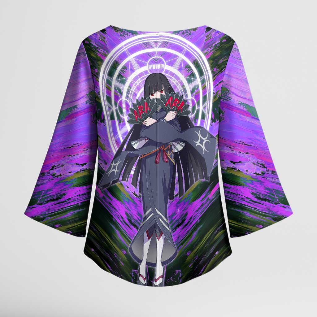 Glass The Rising of the Shield Hero Kimono Sleeve Blouse with Elegant Battle Kimono and Spirit Energy Circle Design - The Mazicc