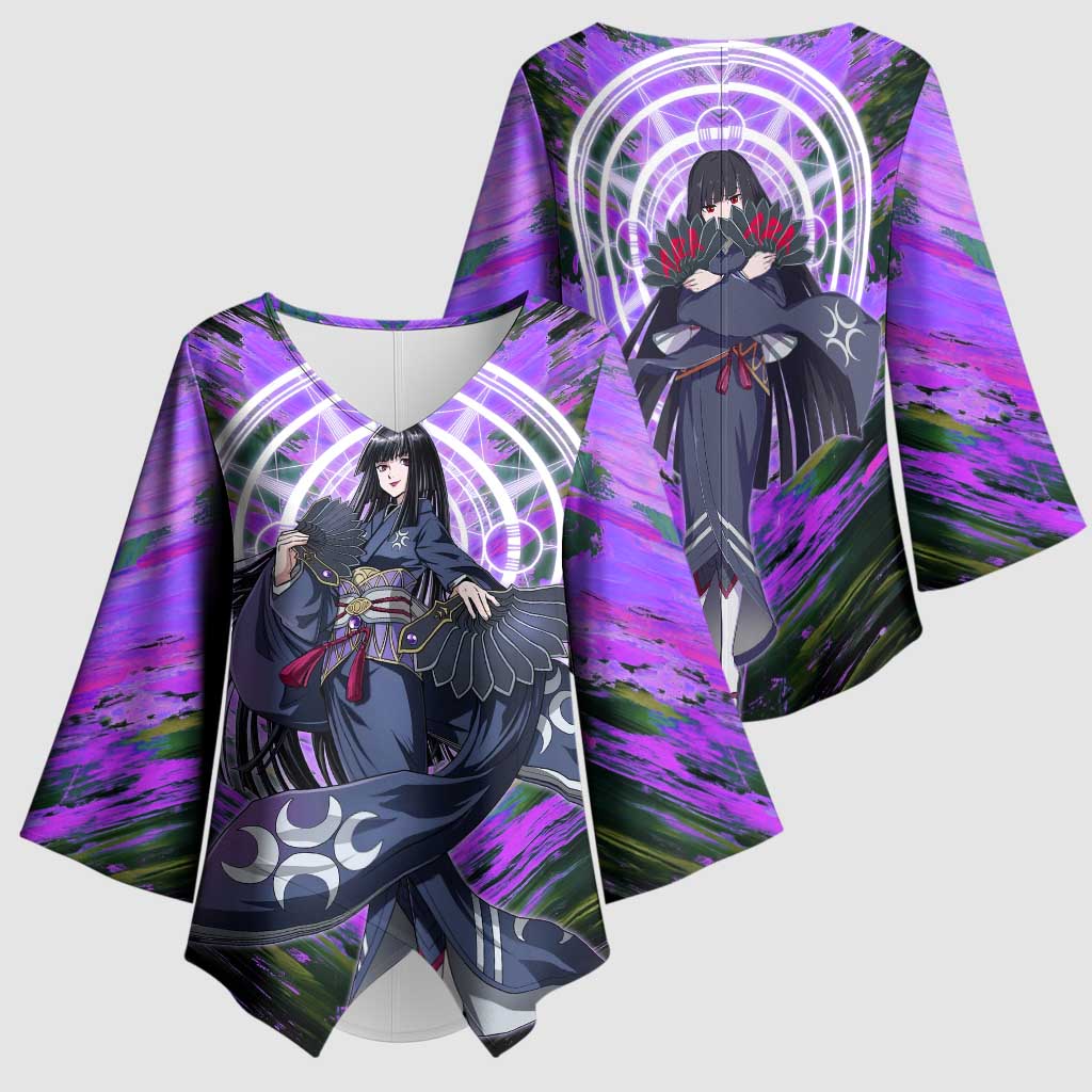 Glass The Rising of the Shield Hero Kimono Sleeve Blouse with Elegant Battle Kimono and Spirit Energy Circle Design - The Mazicc