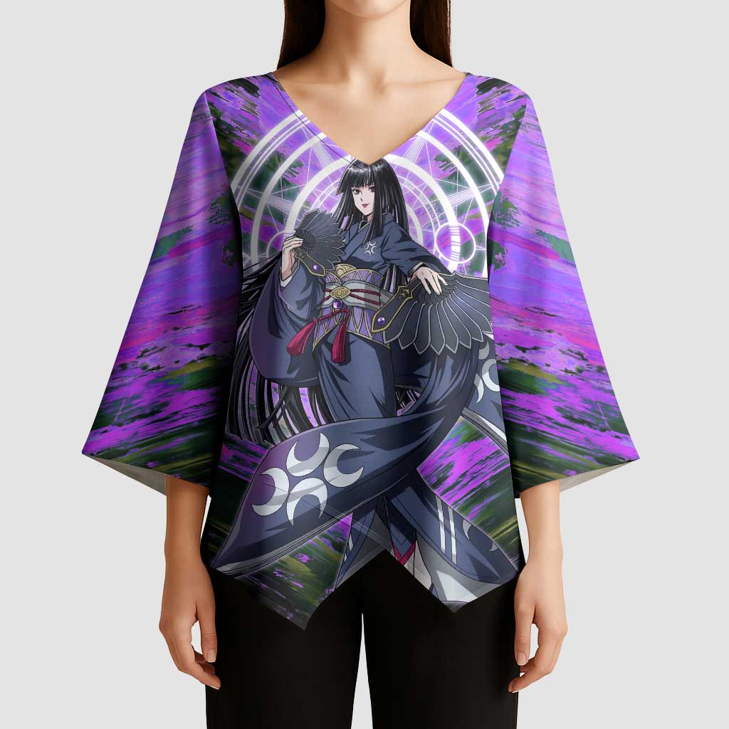 Glass The Rising of the Shield Hero Kimono Sleeve Blouse with Elegant Battle Kimono and Spirit Energy Circle Design - The Mazicc