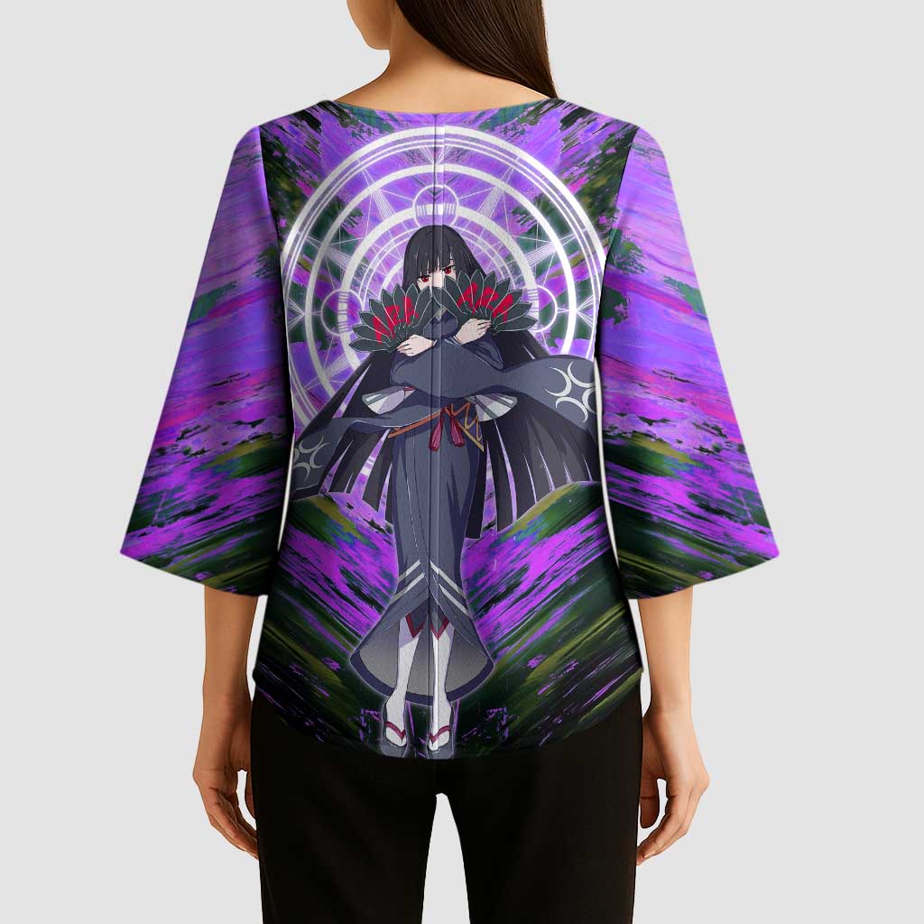 Glass The Rising of the Shield Hero Kimono Sleeve Blouse with Elegant Battle Kimono and Spirit Energy Circle Design - The Mazicc