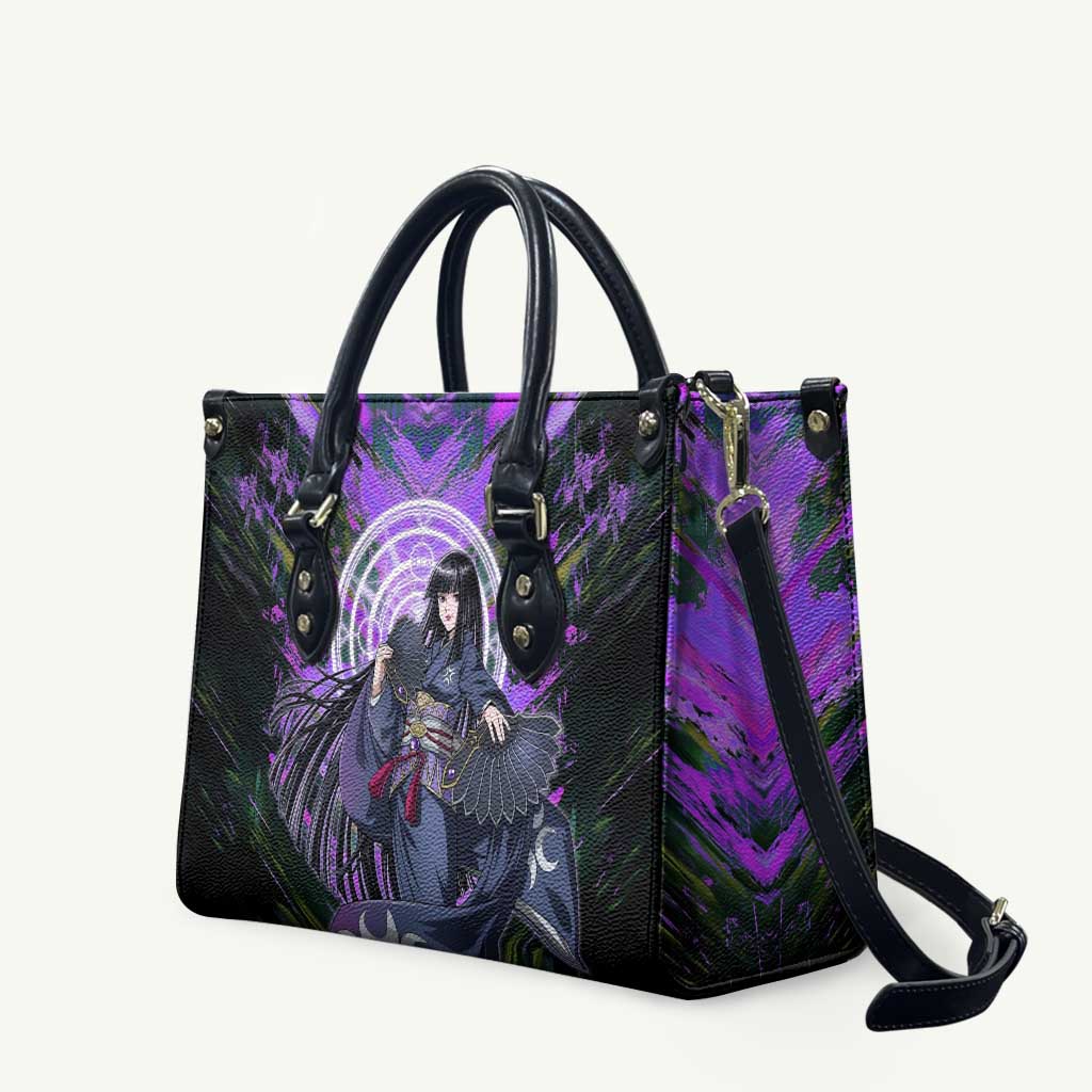 Glass The Rising of the Shield Hero Leather Bag with Elegant Battle Kimono and Spirit Energy Circle Design - The Mazicc