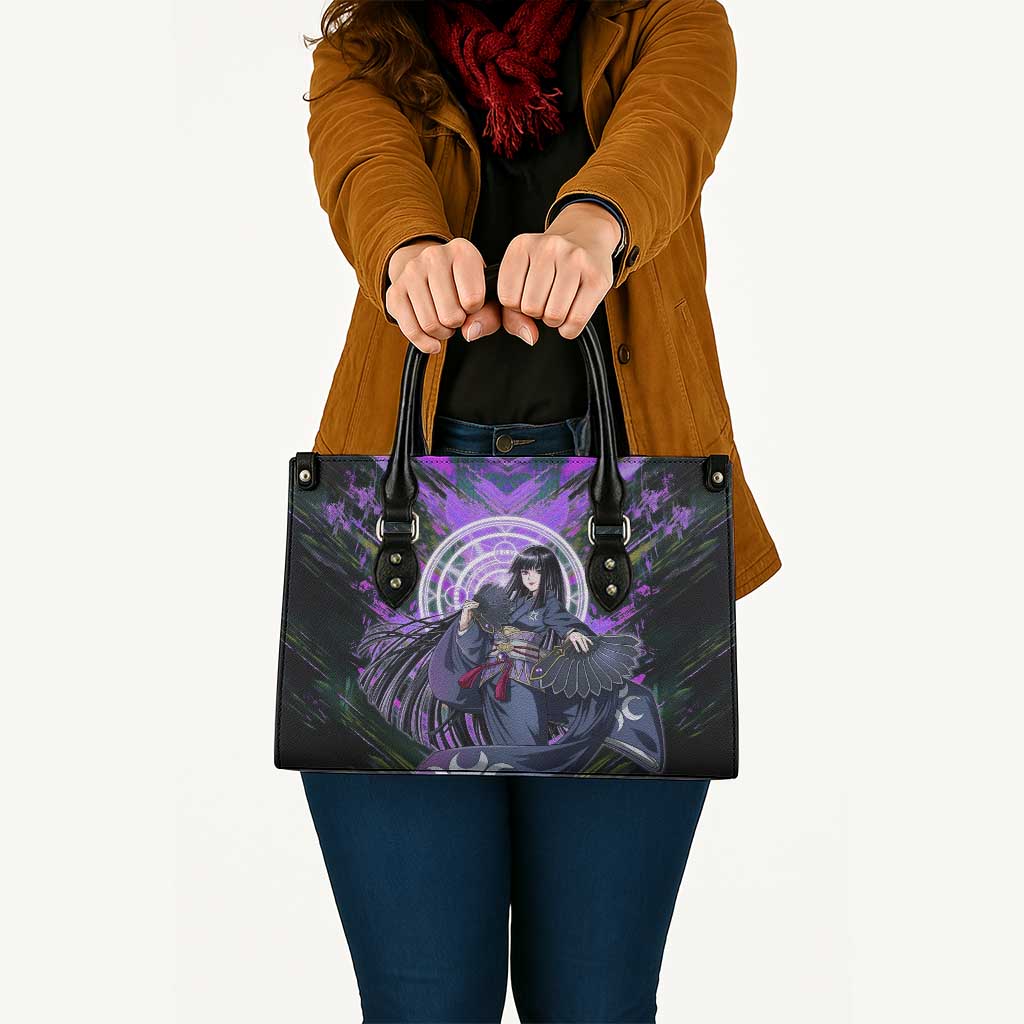 Glass The Rising of the Shield Hero Leather Bag with Elegant Battle Kimono and Spirit Energy Circle Design - The Mazicc