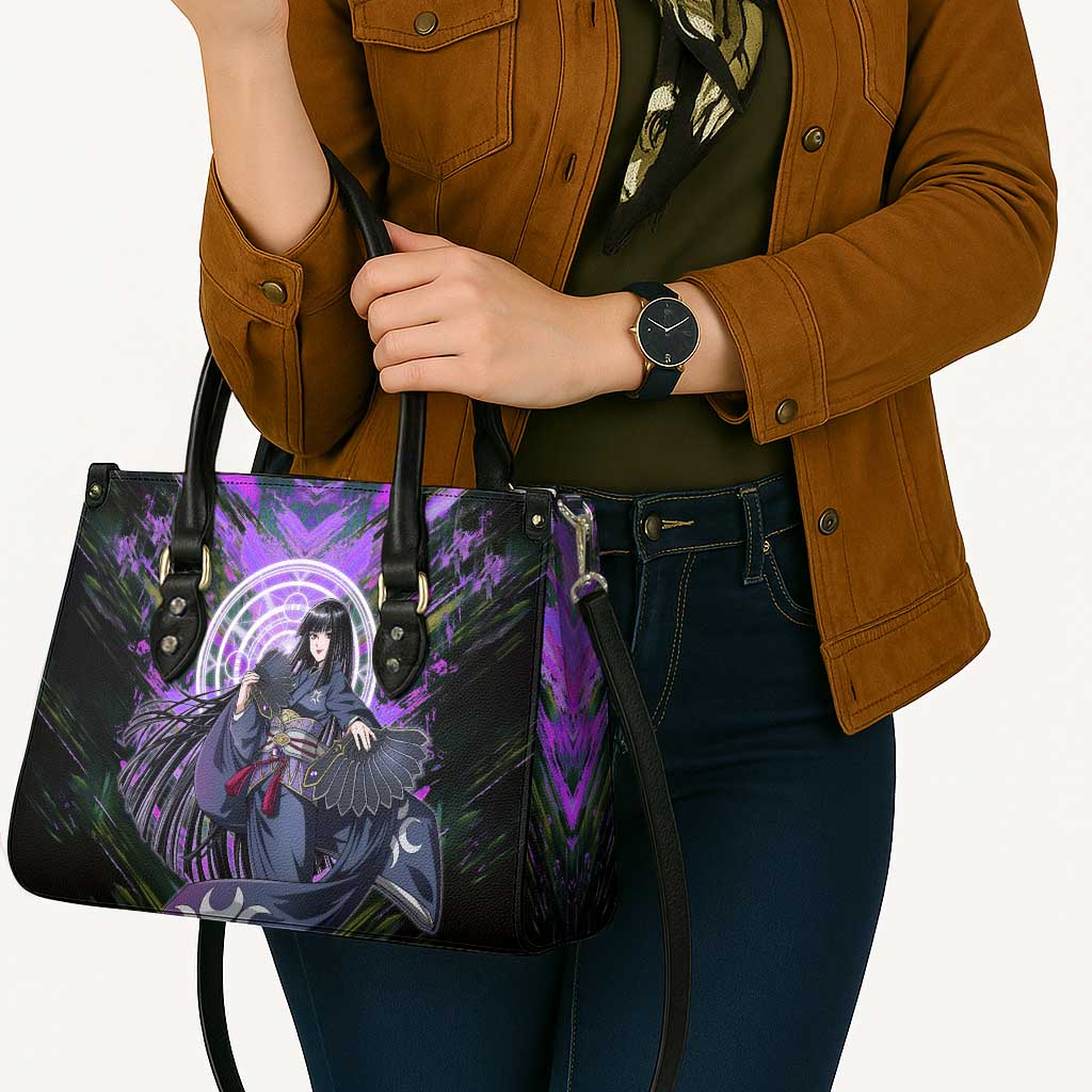 Glass The Rising of the Shield Hero Leather Bag with Elegant Battle Kimono and Spirit Energy Circle Design - The Mazicc