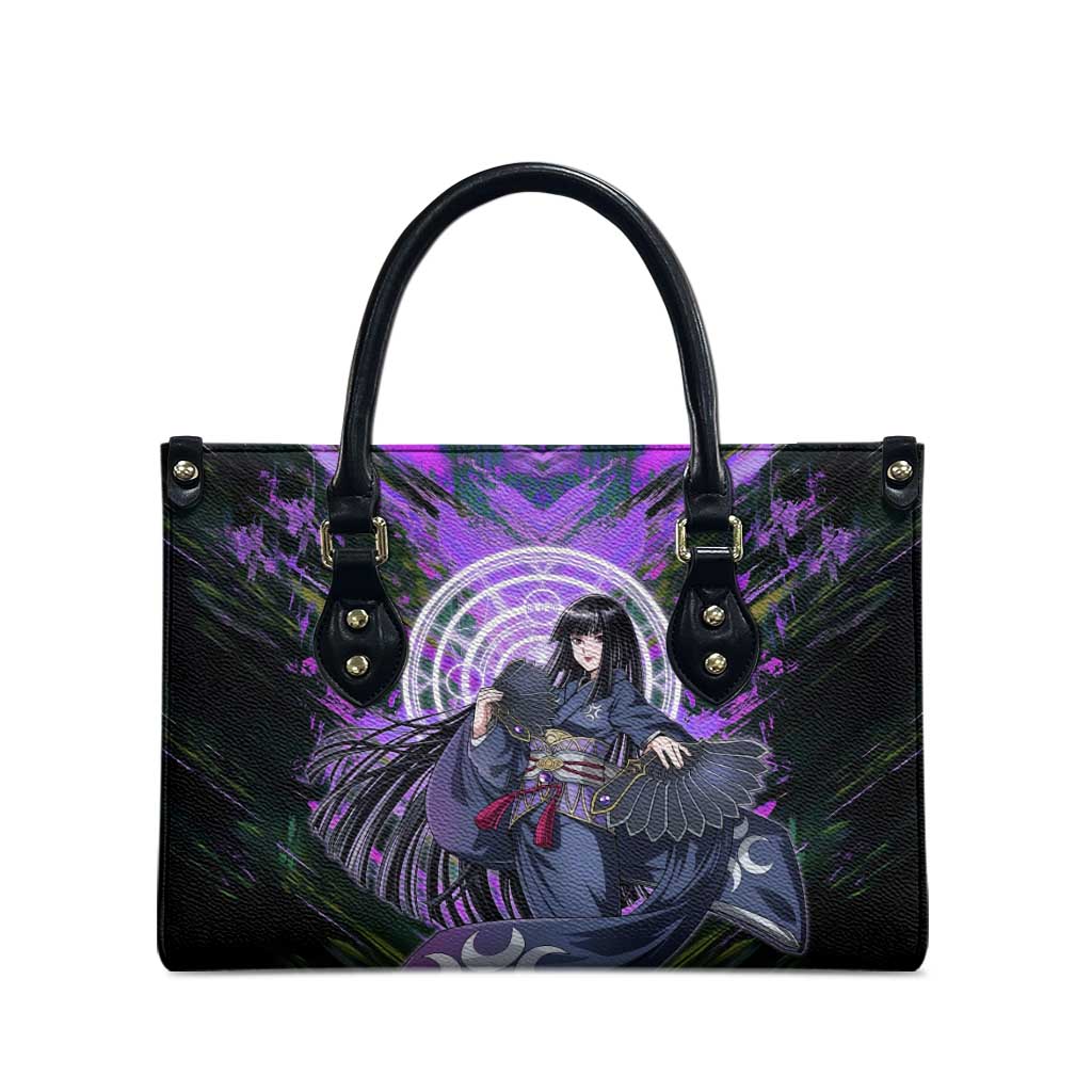 Glass The Rising of the Shield Hero Leather Bag with Elegant Battle Kimono and Spirit Energy Circle Design - The Mazicc