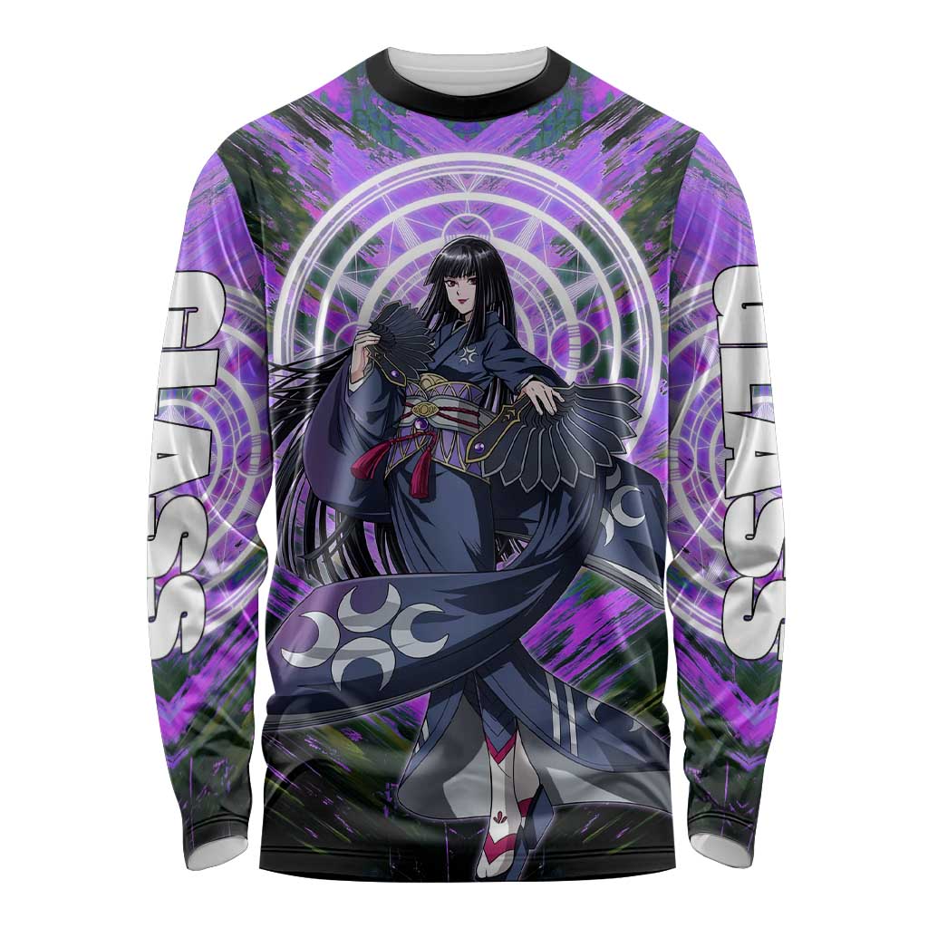 Glass The Rising of the Shield Hero Long Sleeve Shirt with Elegant Battle Kimono and Spirit Energy Circle Design - The Mazicc