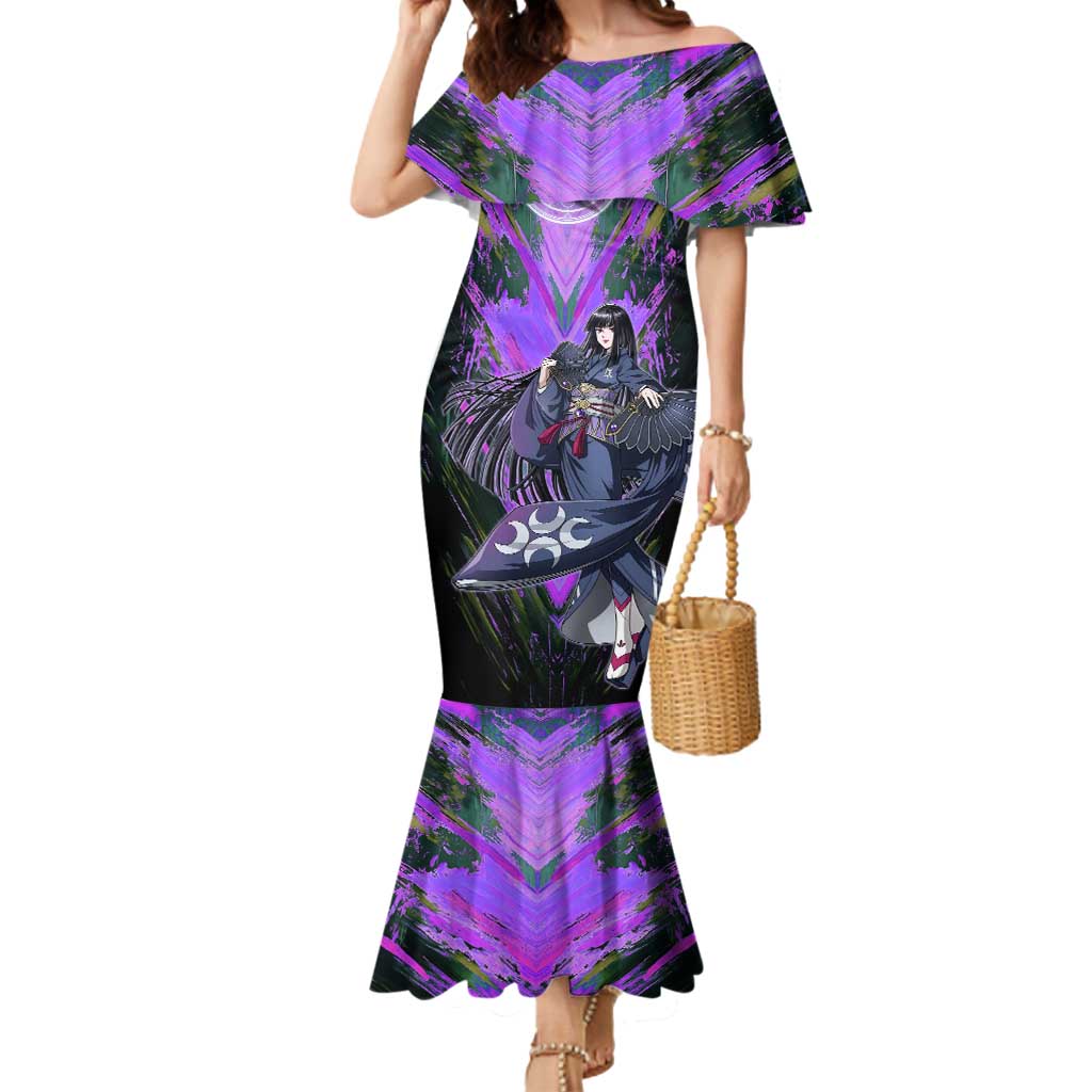 Glass The Rising of the Shield Hero Mermaid Dress with Elegant Battle Kimono and Spirit Energy Circle Design - The Mazicc