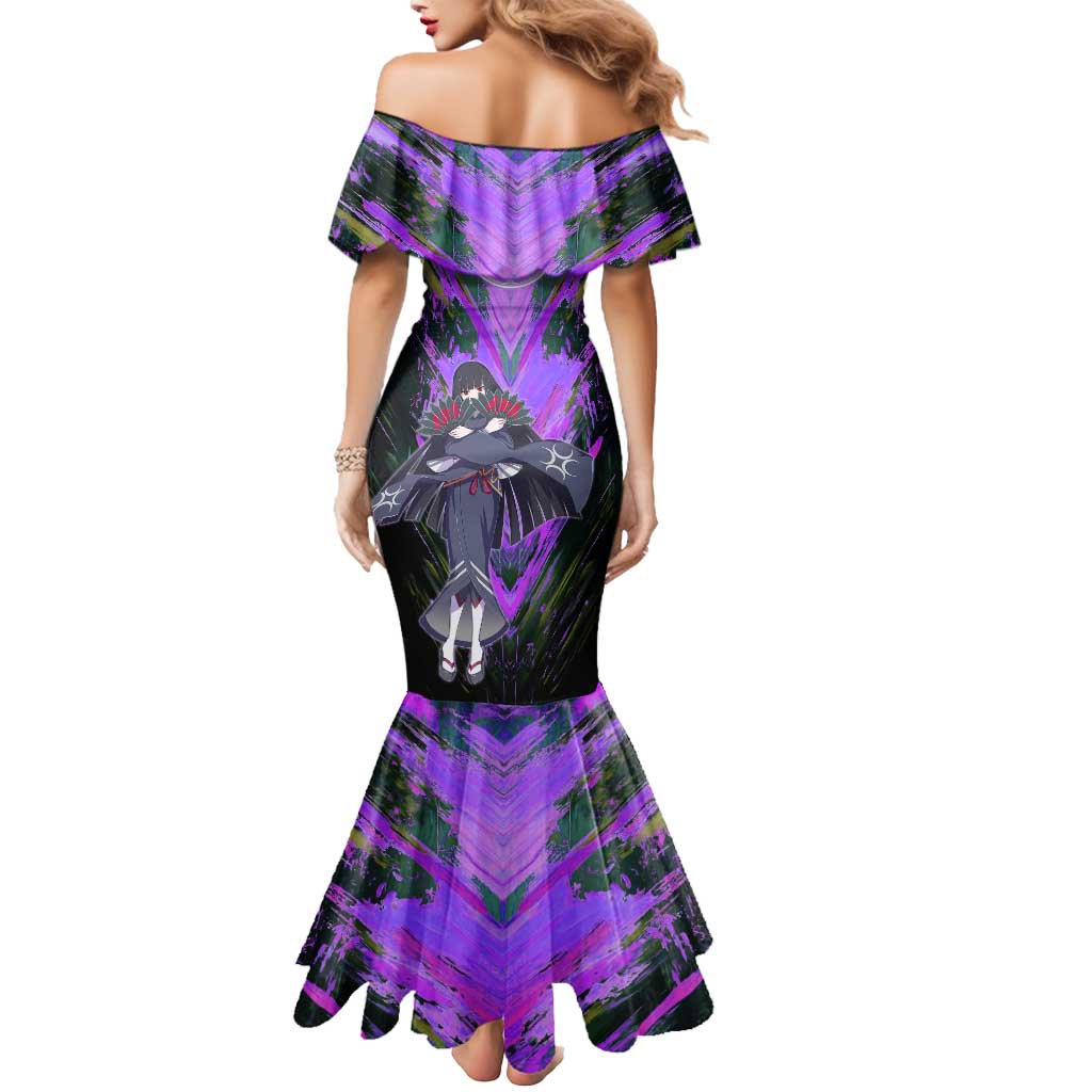 Glass The Rising of the Shield Hero Mermaid Dress with Elegant Battle Kimono and Spirit Energy Circle Design - The Mazicc