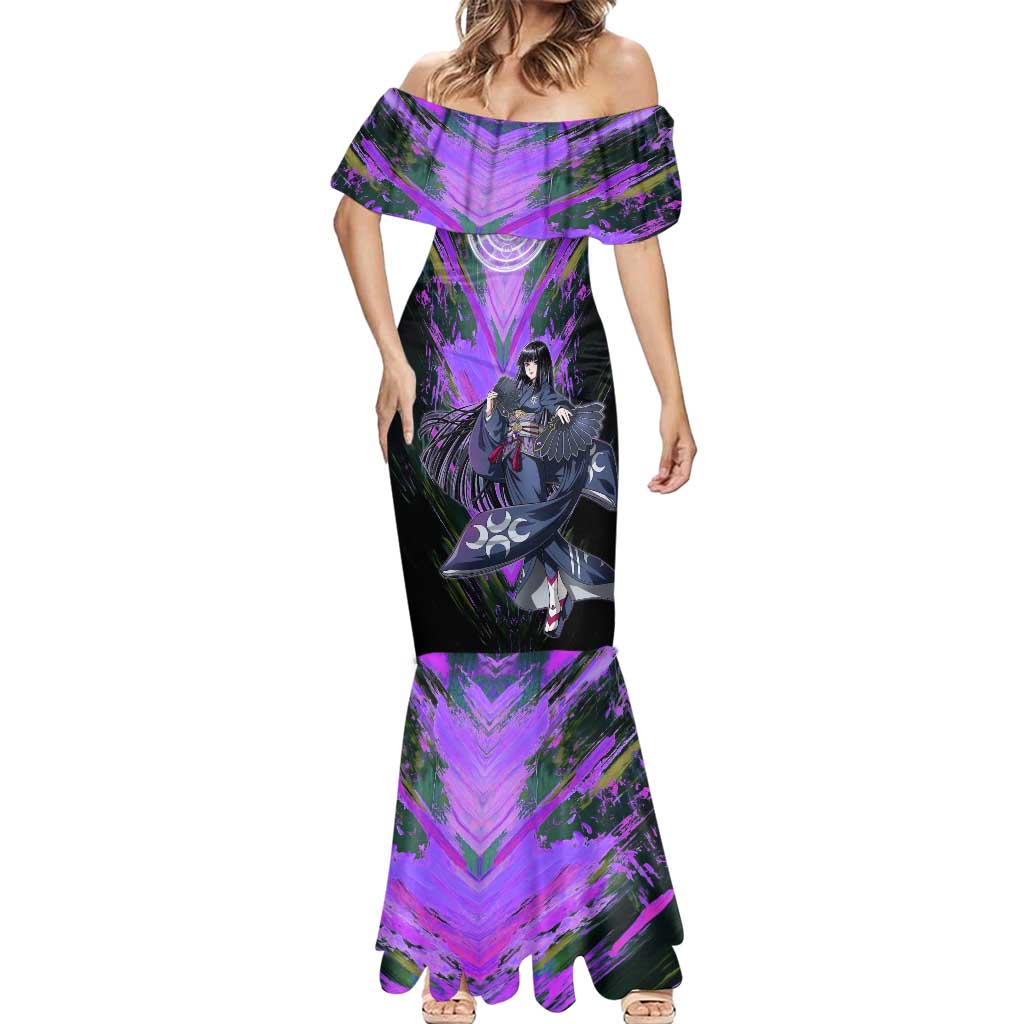 Glass The Rising of the Shield Hero Mermaid Dress with Elegant Battle Kimono and Spirit Energy Circle Design - The Mazicc