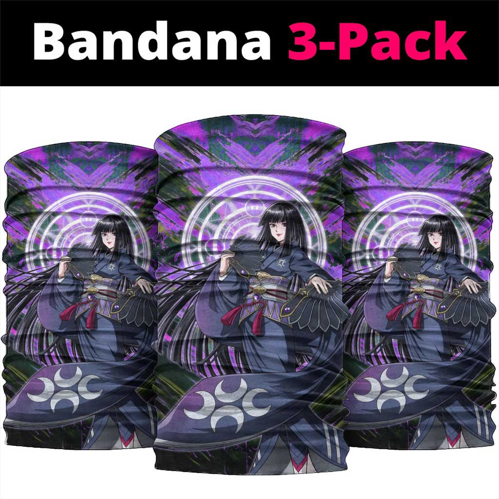 Glass The Rising of the Shield Hero Neck Gaiter with Elegant Battle Kimono and Spirit Energy Circle Design - The Mazicc
