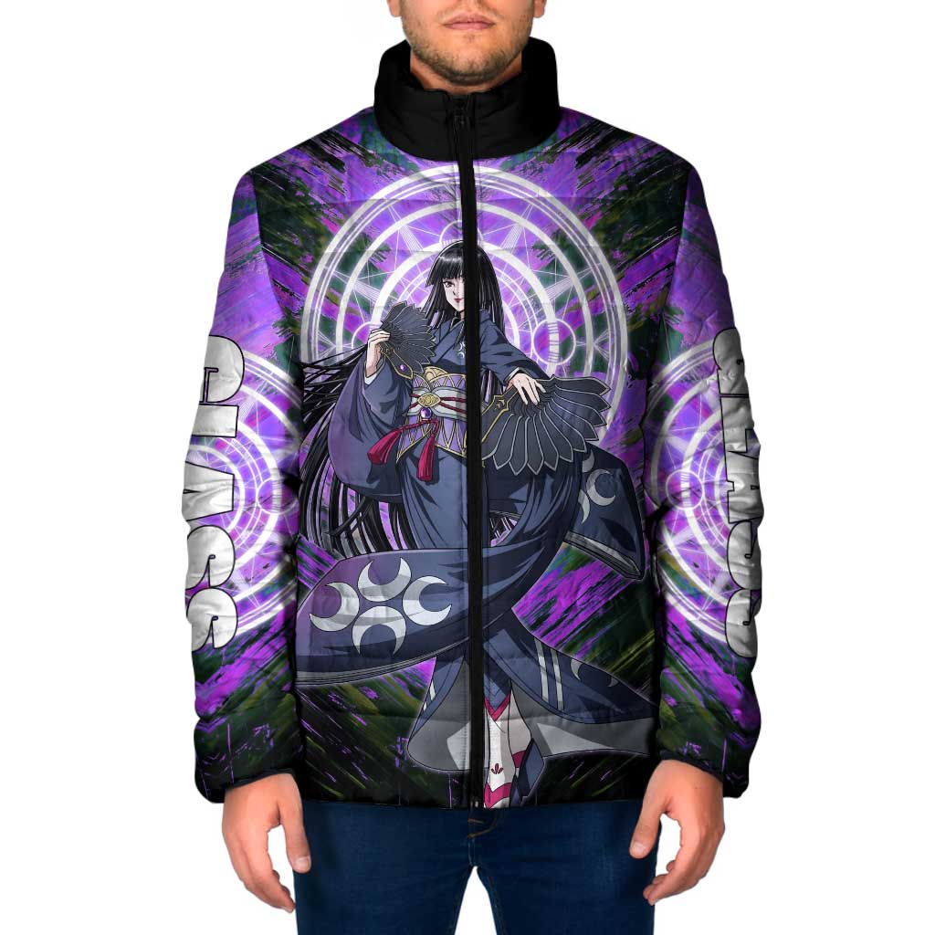Glass The Rising of the Shield Hero Padded Jacket with Elegant Battle Kimono and Spirit Energy Circle Design - The Mazicc