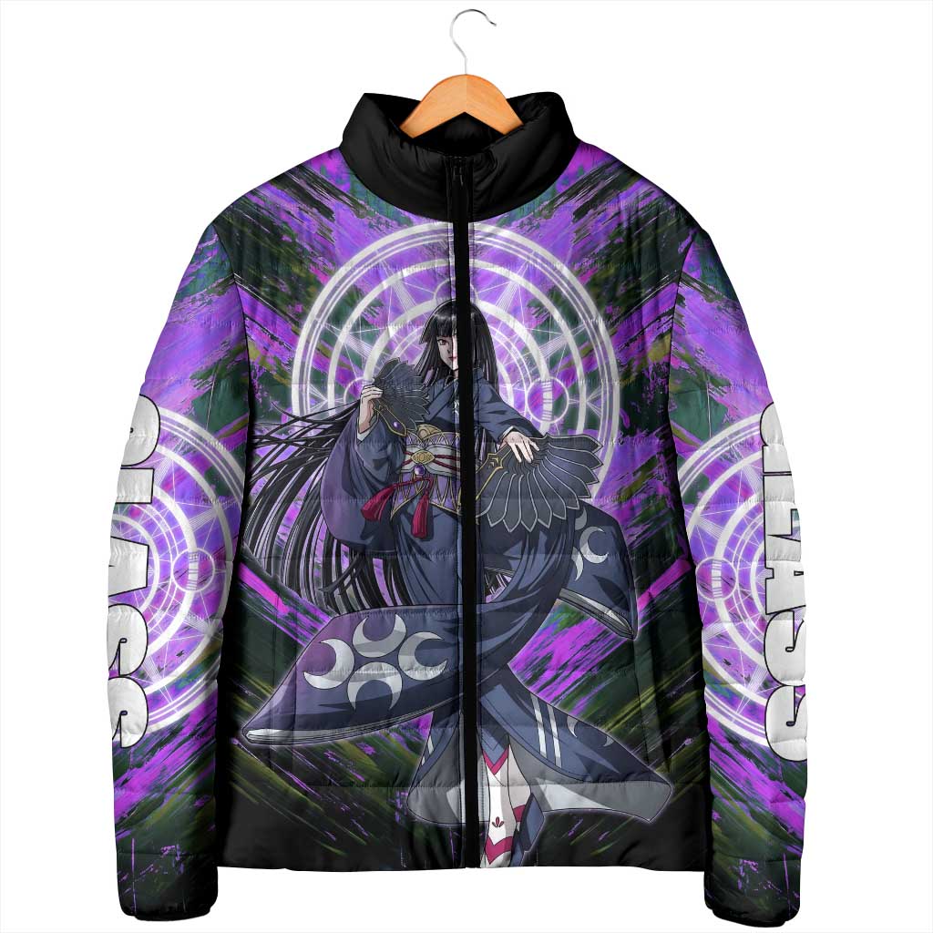 Glass The Rising of the Shield Hero Padded Jacket with Elegant Battle Kimono and Spirit Energy Circle Design - The Mazicc