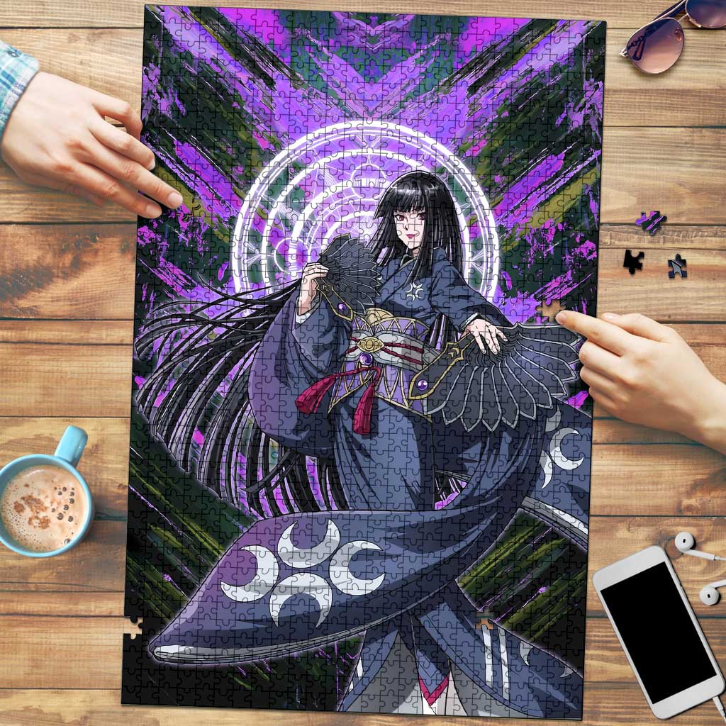 Glass The Rising of the Shield Hero Puzzle with Elegant Battle Kimono and Spirit Energy Circle Design - The Mazicc