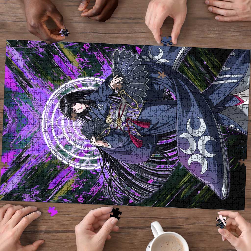 Glass The Rising of the Shield Hero Puzzle with Elegant Battle Kimono and Spirit Energy Circle Design - The Mazicc