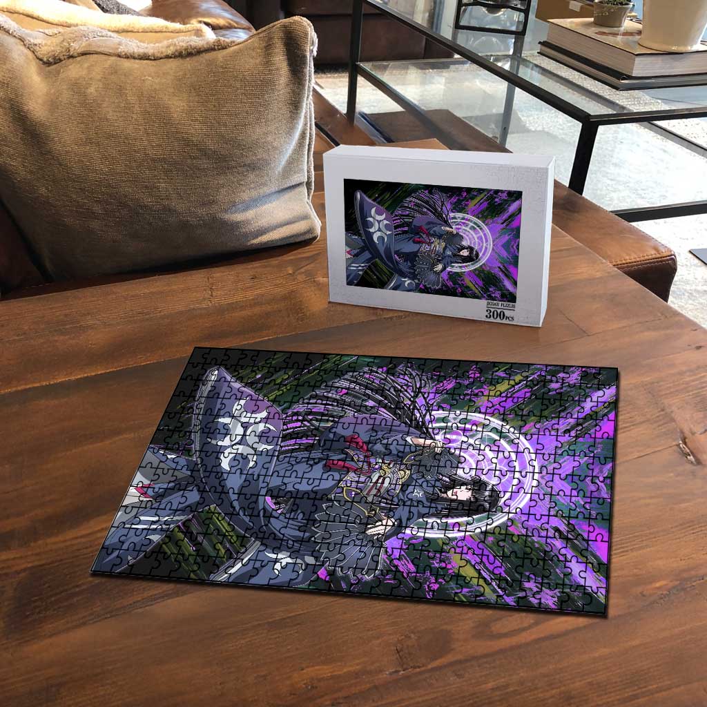 Glass The Rising of the Shield Hero Puzzle with Elegant Battle Kimono and Spirit Energy Circle Design - The Mazicc