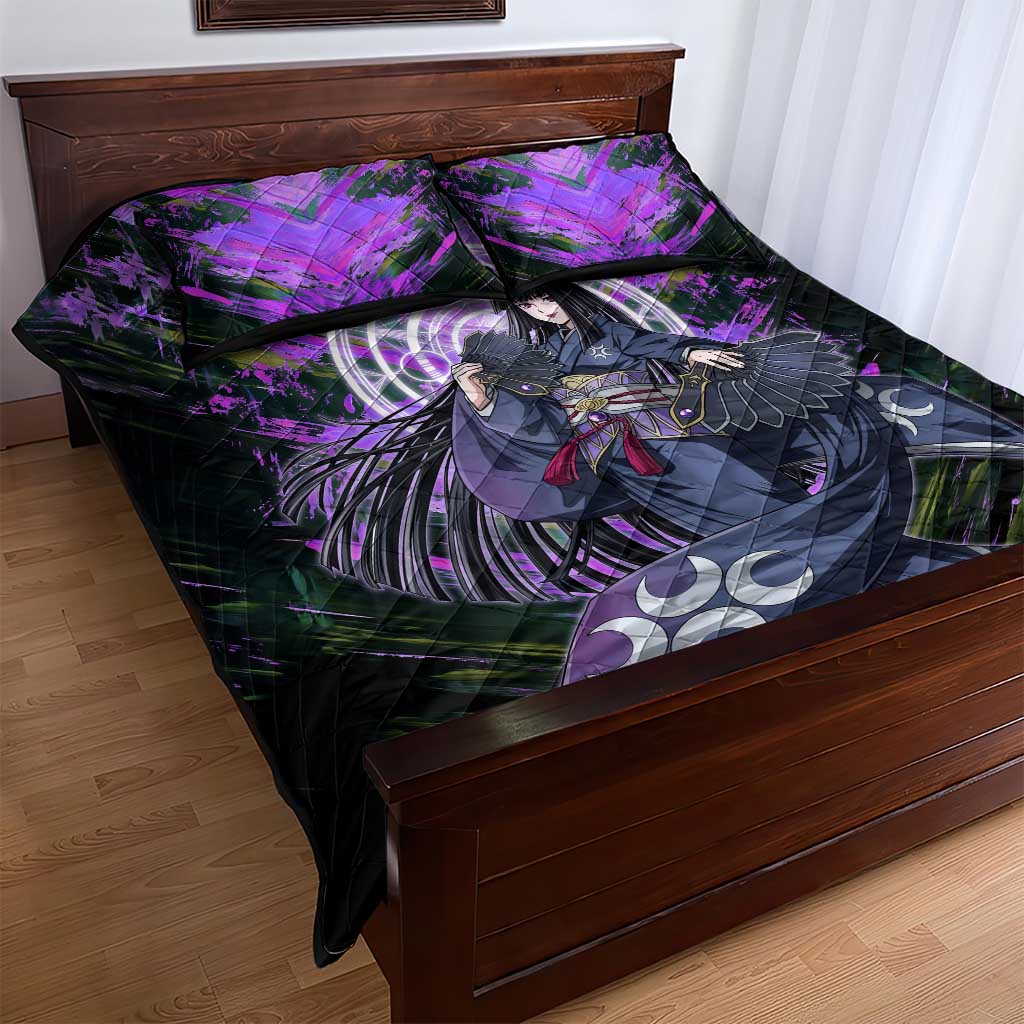 Glass The Rising of the Shield Hero Quilt Bed Set with Elegant Battle Kimono and Spirit Energy Circle Design - The Mazicc