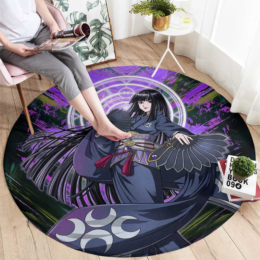 Glass The Rising of the Shield Hero Round Carpet with Elegant Battle Kimono and Spirit Energy Circle Design - The Mazicc