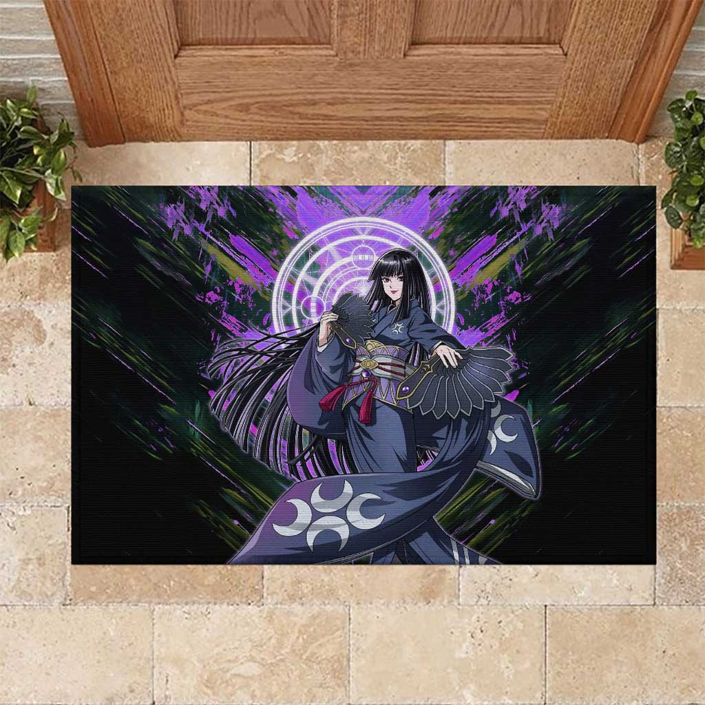 Glass The Rising of the Shield Hero Rubber Doormat with Elegant Battle Kimono and Spirit Energy Circle Design - The Mazicc