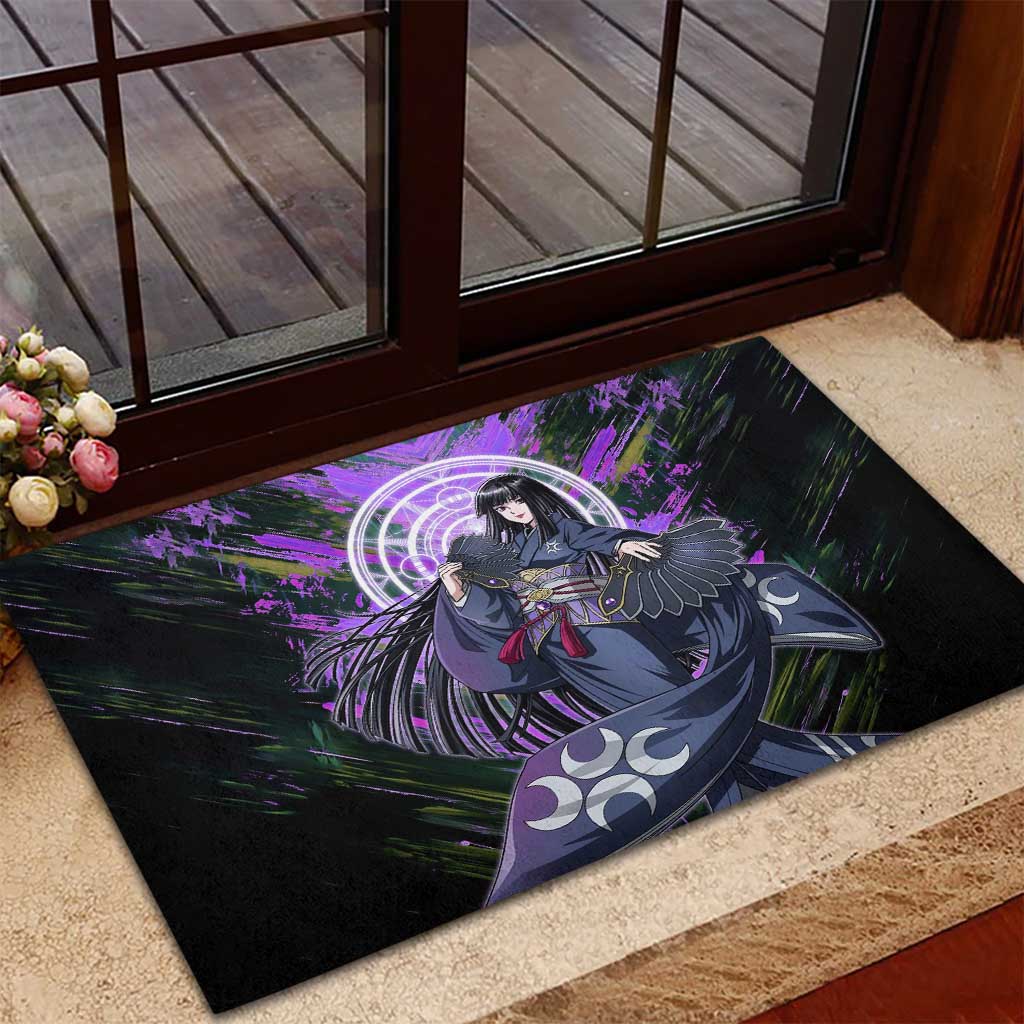 Glass The Rising of the Shield Hero Rubber Doormat with Elegant Battle Kimono and Spirit Energy Circle Design - The Mazicc