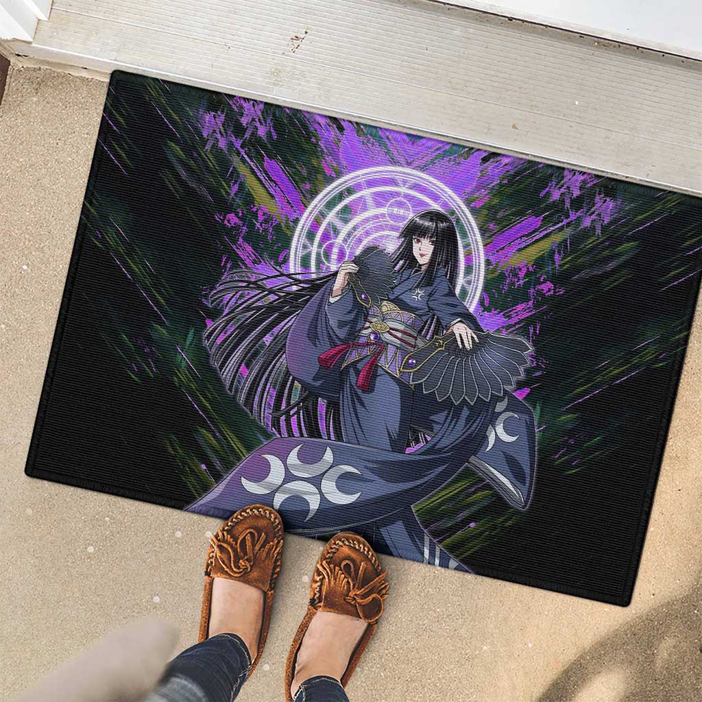 Glass The Rising of the Shield Hero Rubber Doormat with Elegant Battle Kimono and Spirit Energy Circle Design - The Mazicc